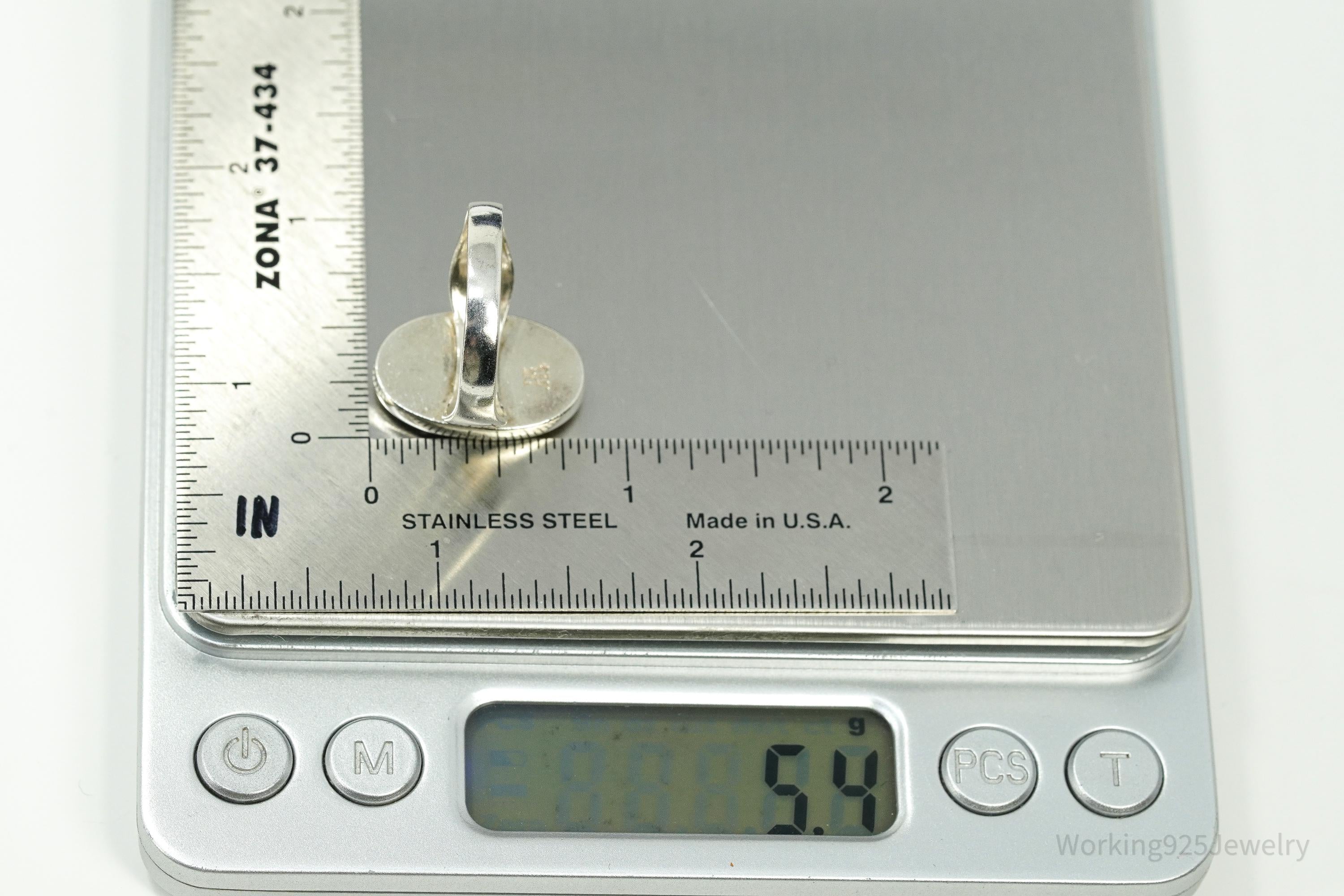 Vintage Desert Rose Trading Multi Stone Inlay Sterling Silver Ring Size 10.25