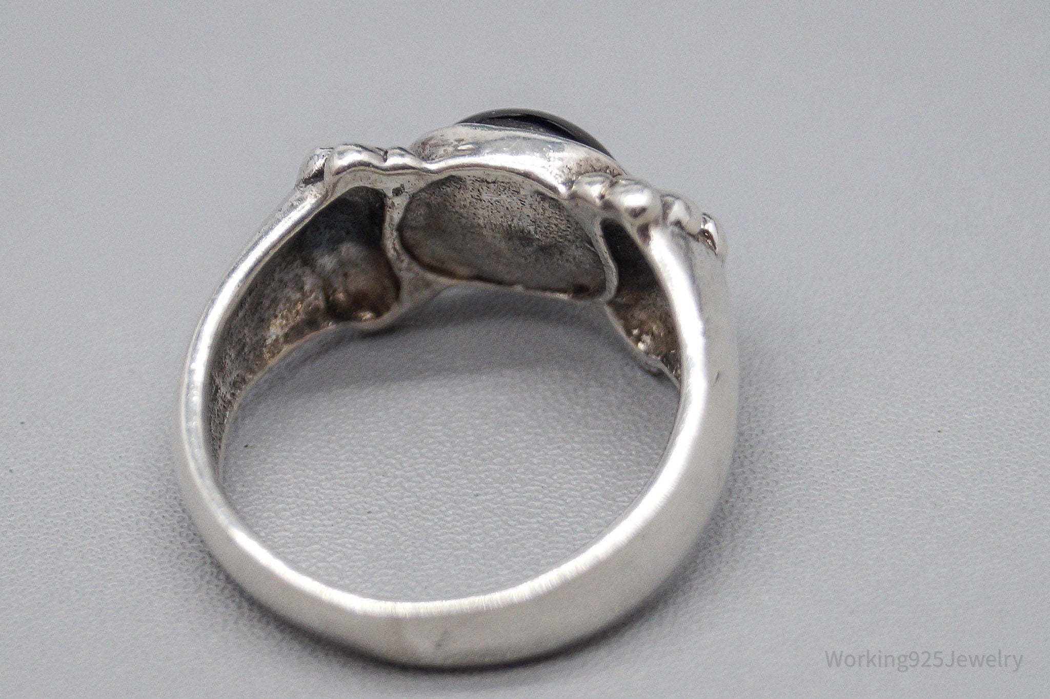 Vintage Rhodolite Garnet Sterling Silver Ring - Size 6.25