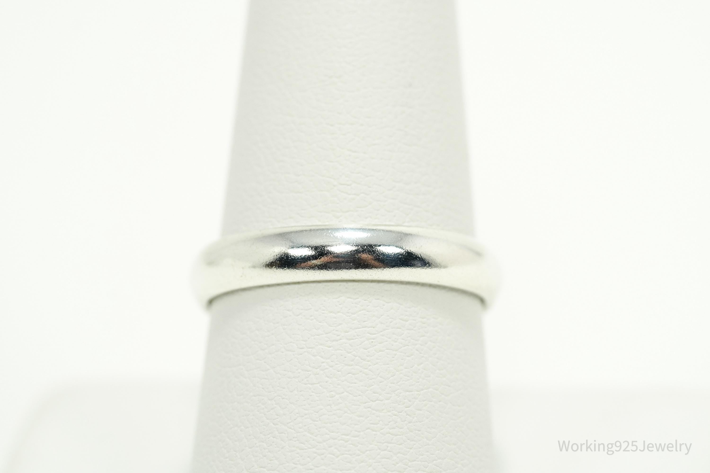 Vintage Sterling Silver Band Ring - Size 9.25