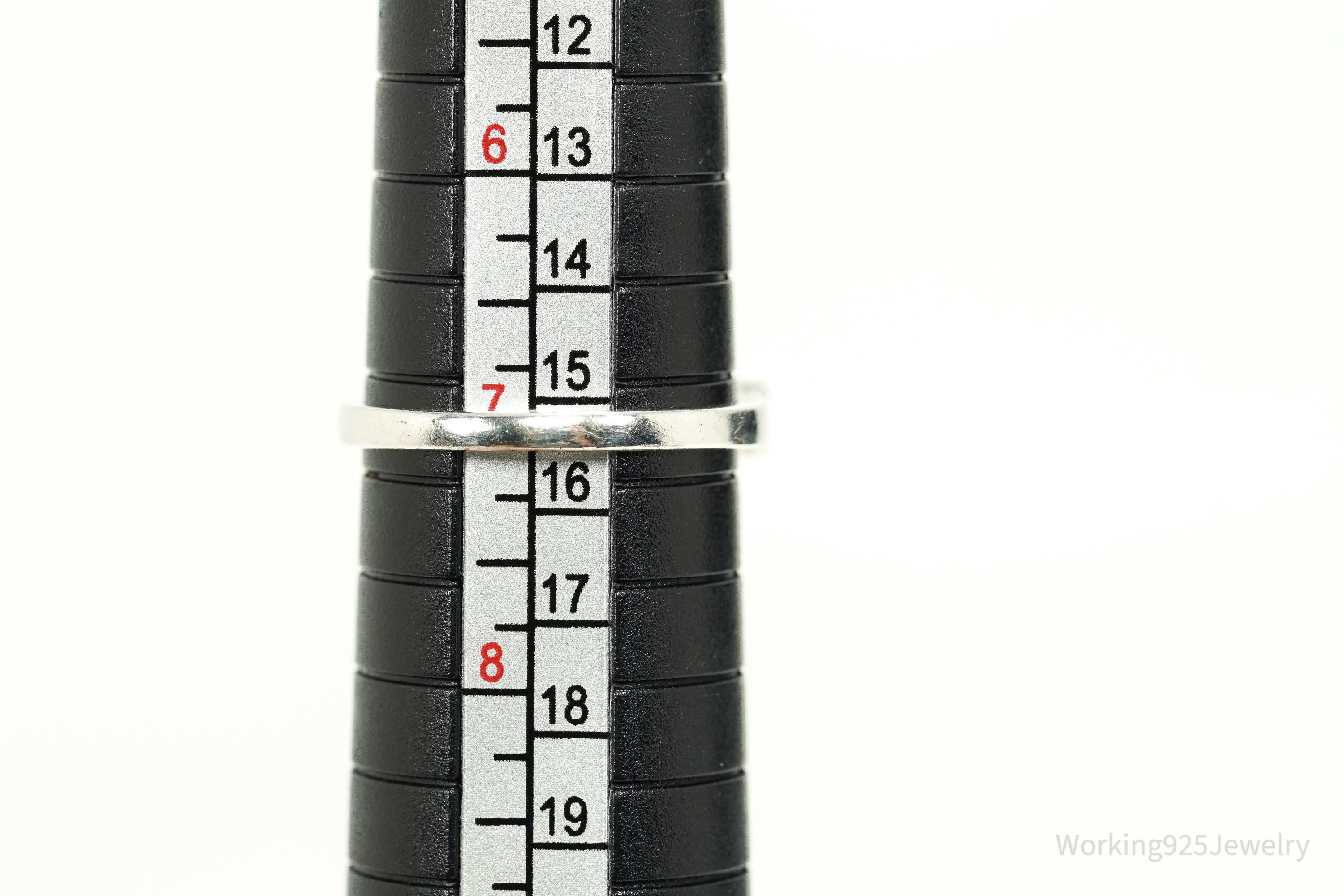 Vintage Diamonique Cubic Zirconia Sterling Silver Ring - Size 7