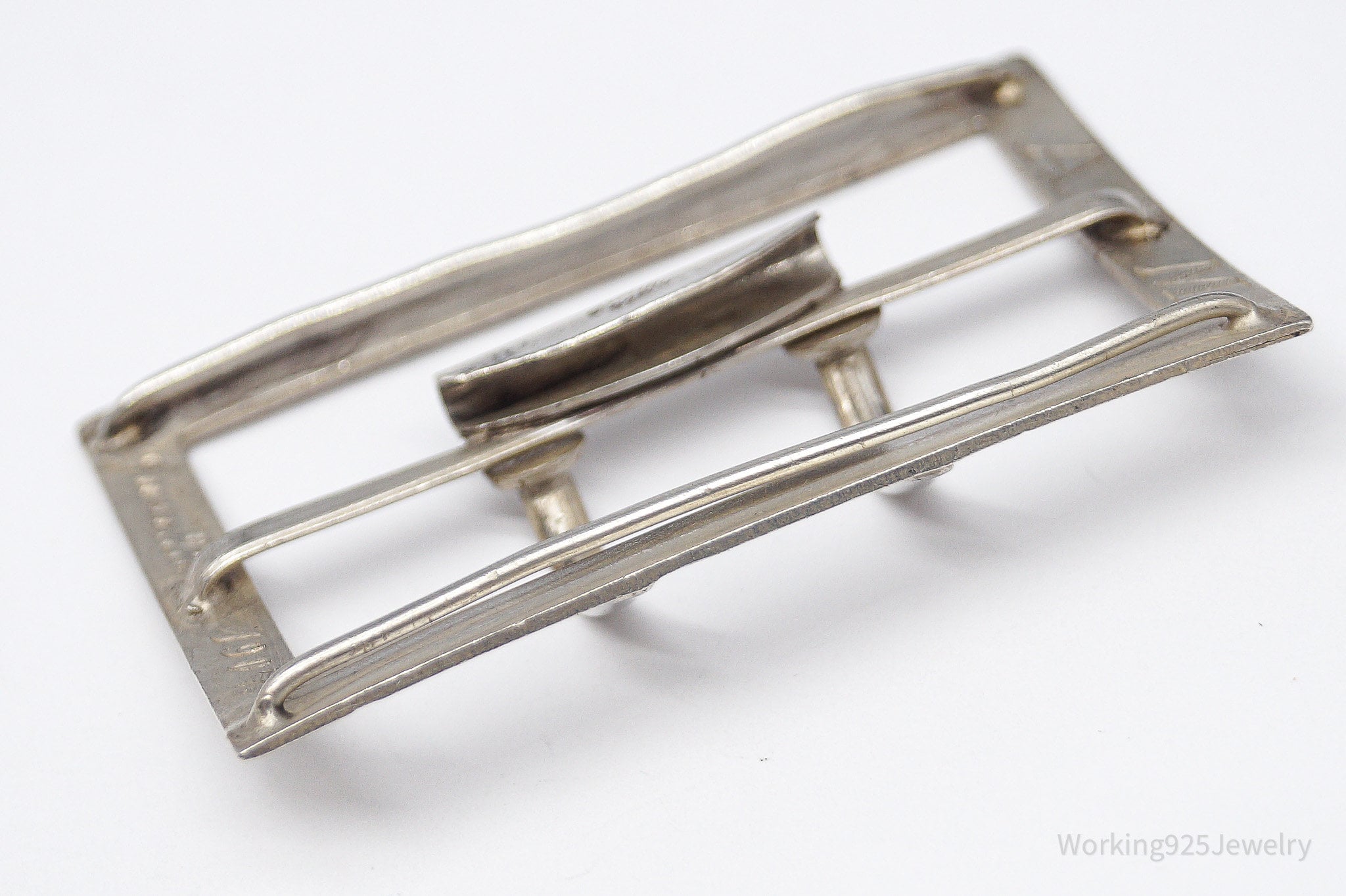 Antique 1907 Sterling Silver Belt Buckle