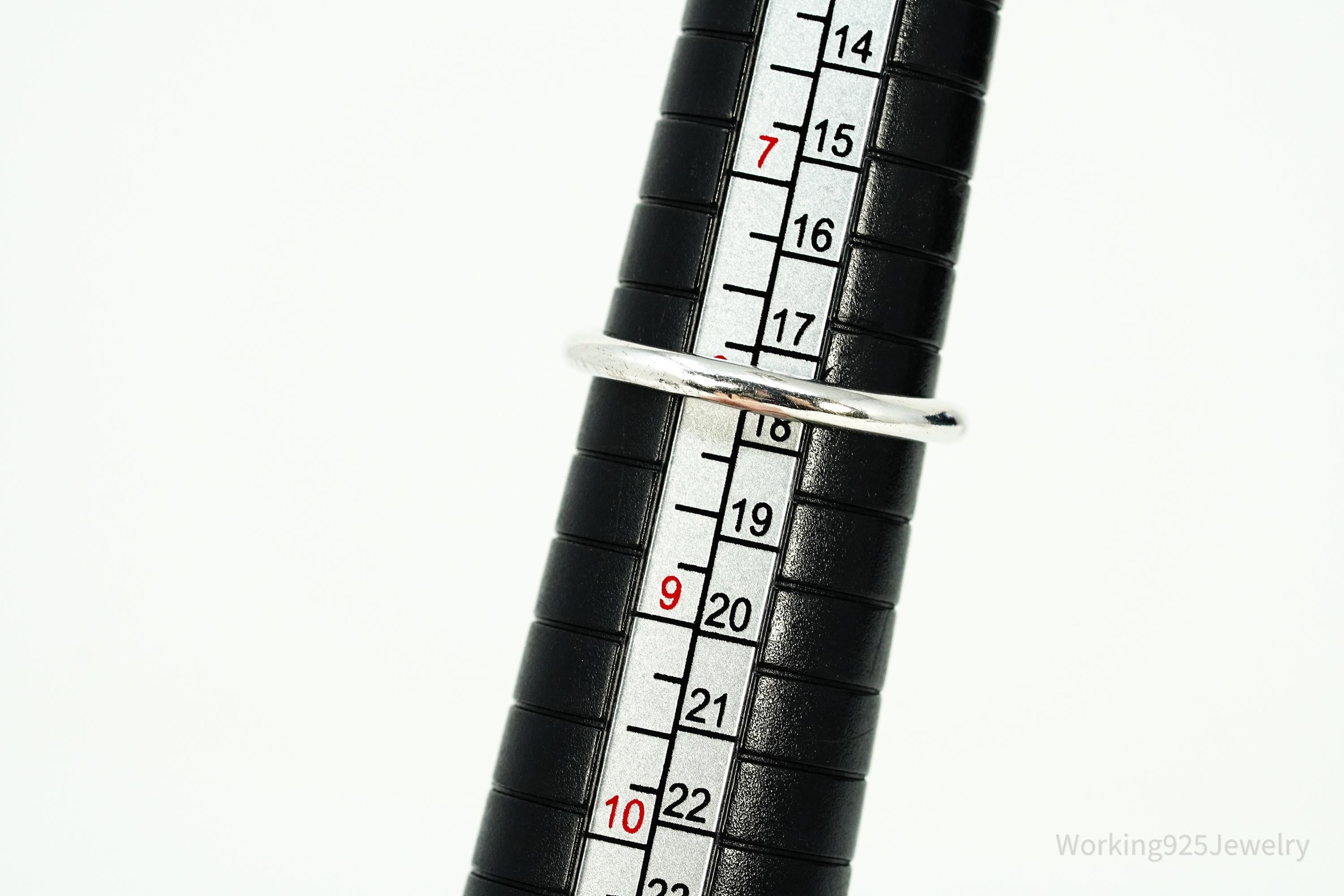 Vintage Cubic Zirconia Sterling Silver Ring Size 8