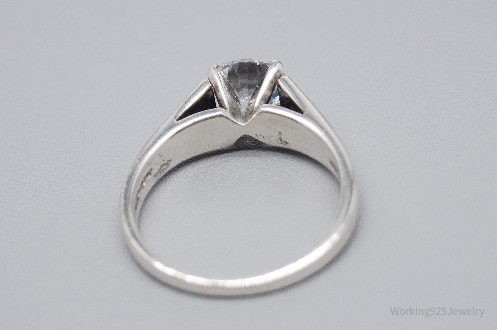 Vintage Diamonique DQCZ Sterling Silver Ring - Size 10