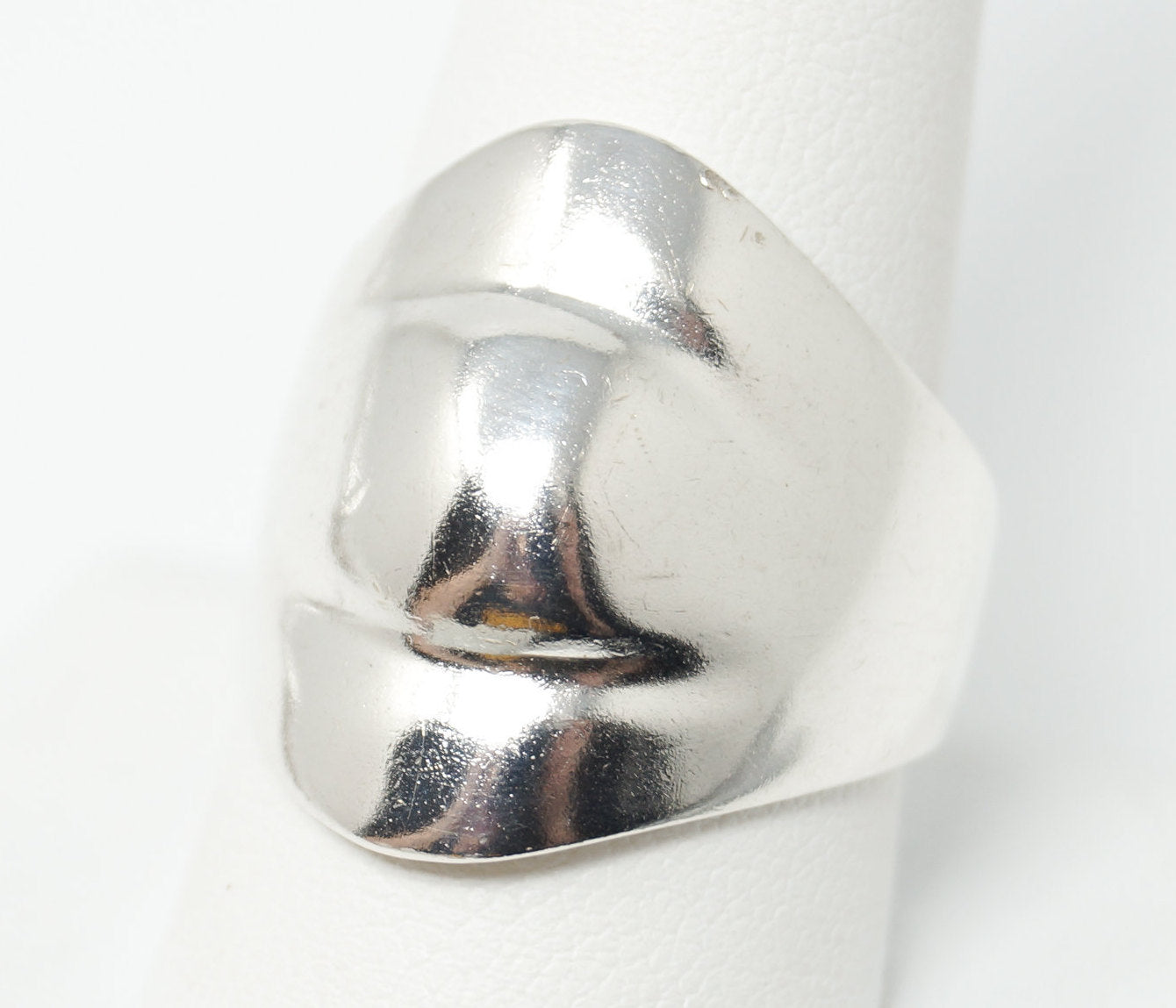 Vintage Mid Century Modernist Style Sterling Silver Ring - Size 10