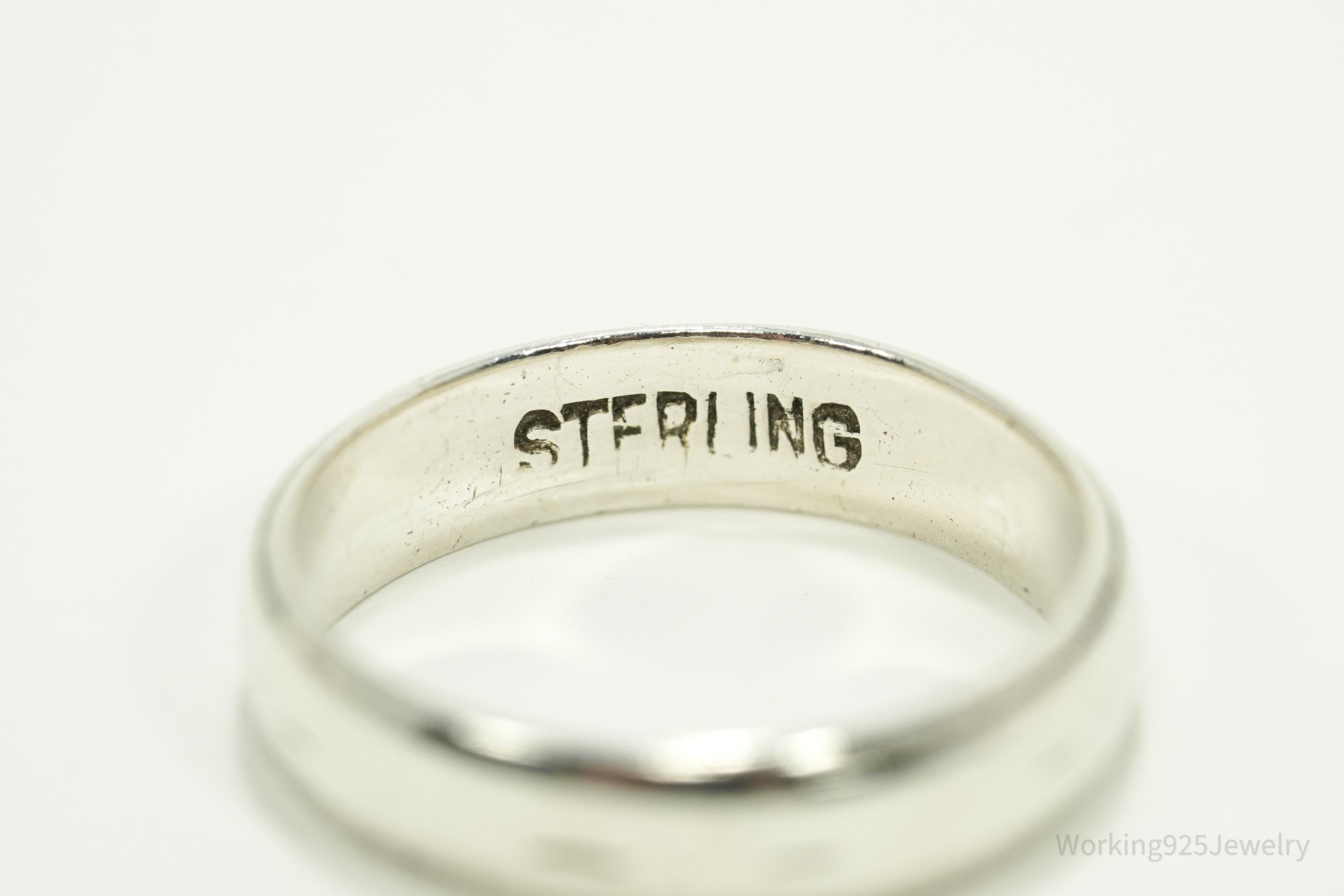 Vintage Sterling Silver Band Ring - Size 7.75