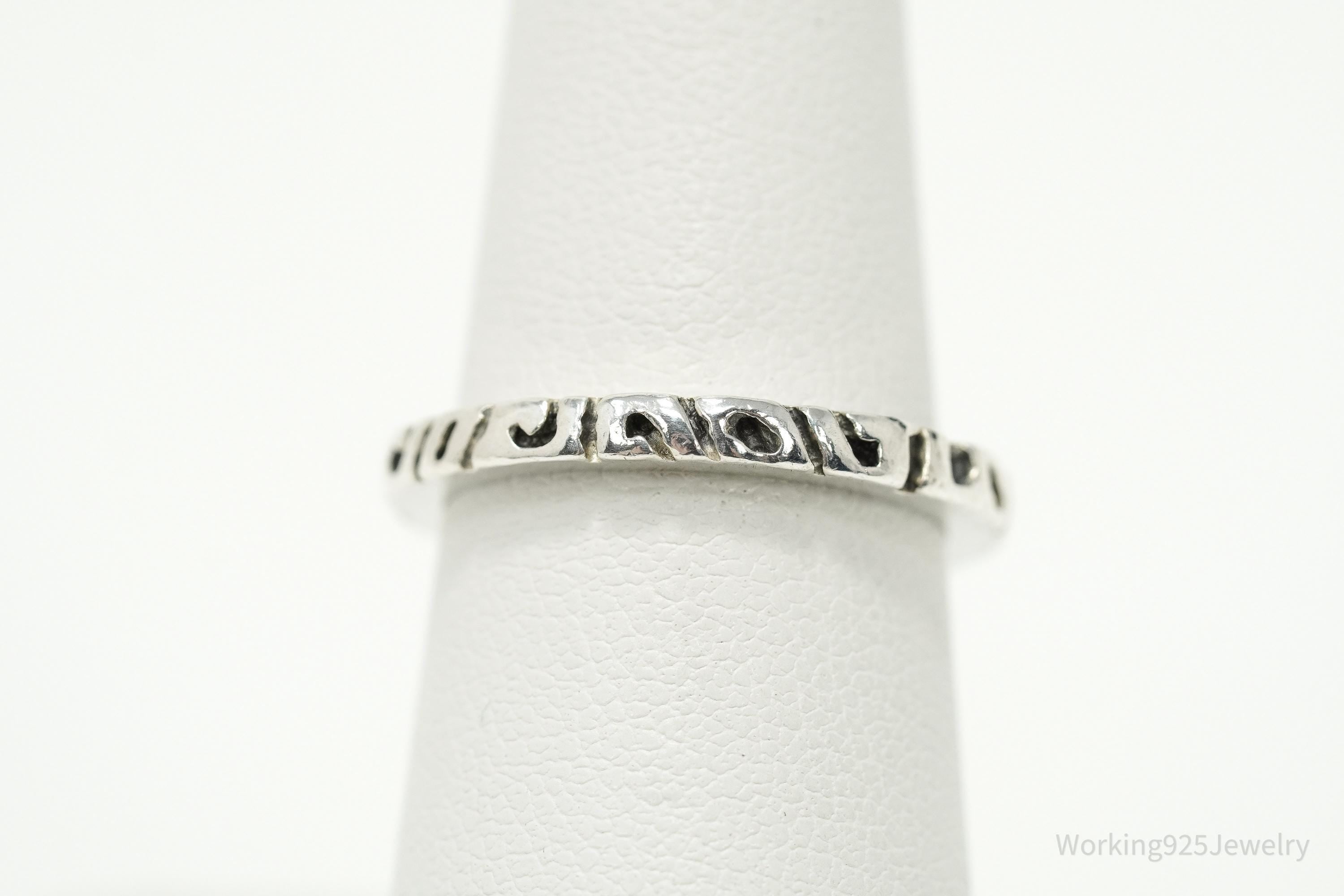Vintage Silpada Retired Sterling Silver Band Ring - Size 7