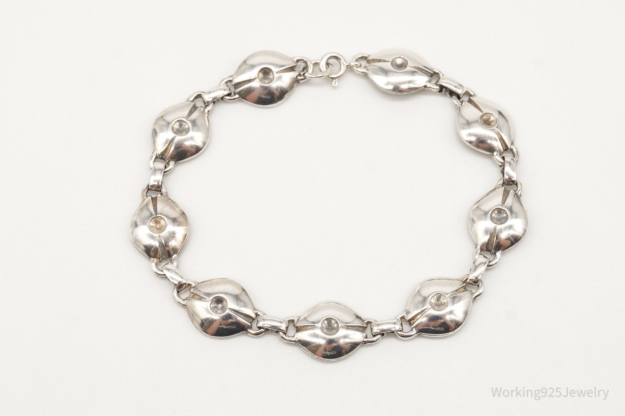 Vintage Swedish Modernist Designer GK Sterling Silver Bracelet