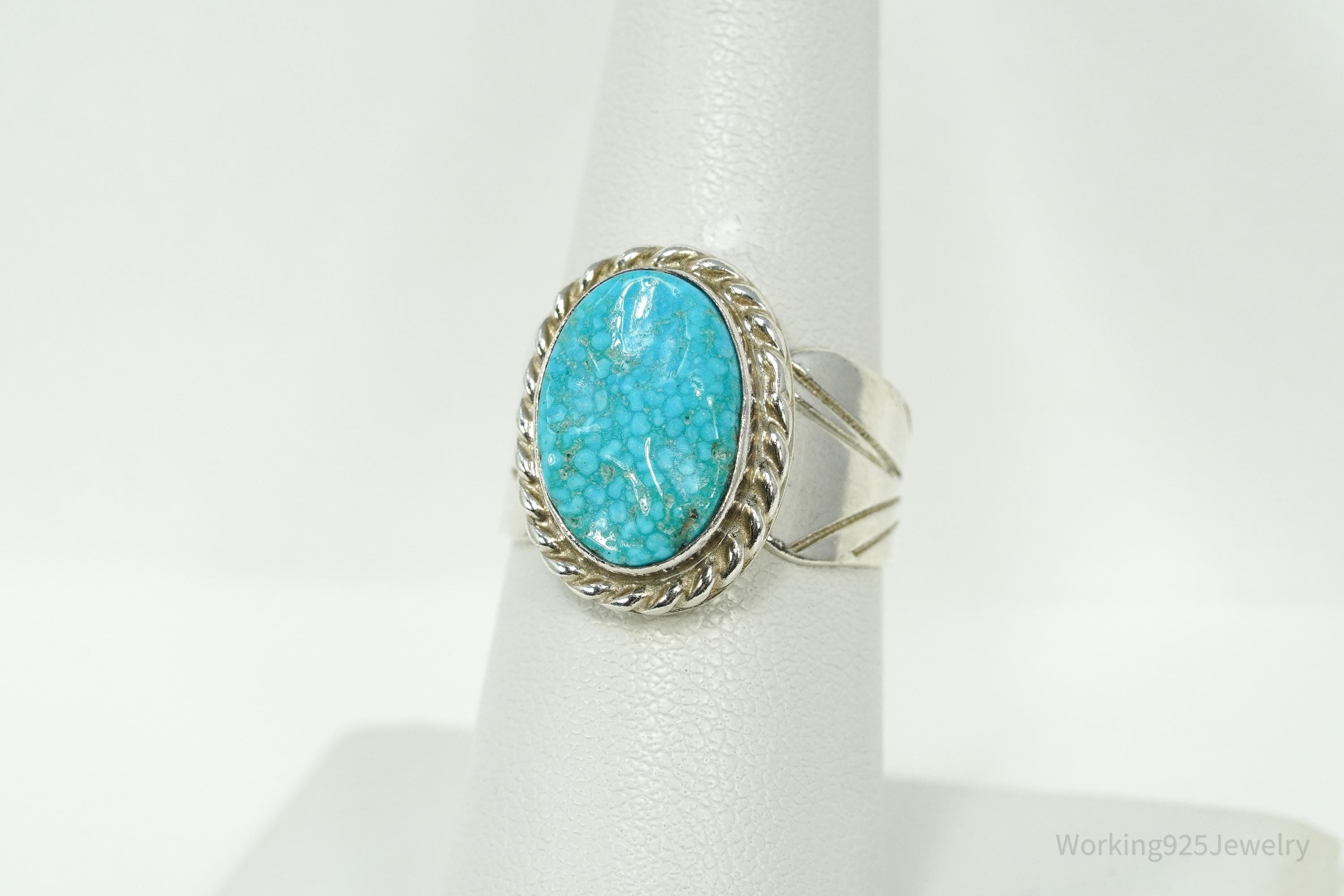 Vintage Desert Rose Trading Co Turquoise Sterling Silver Ring Size 7.25