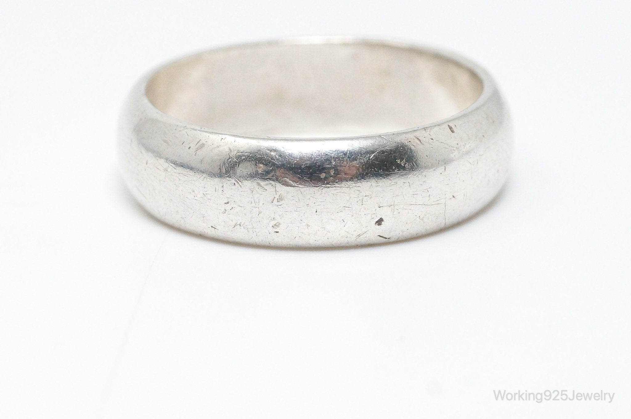 Vintage Sterling Silver Modern Band Ring - Size 11