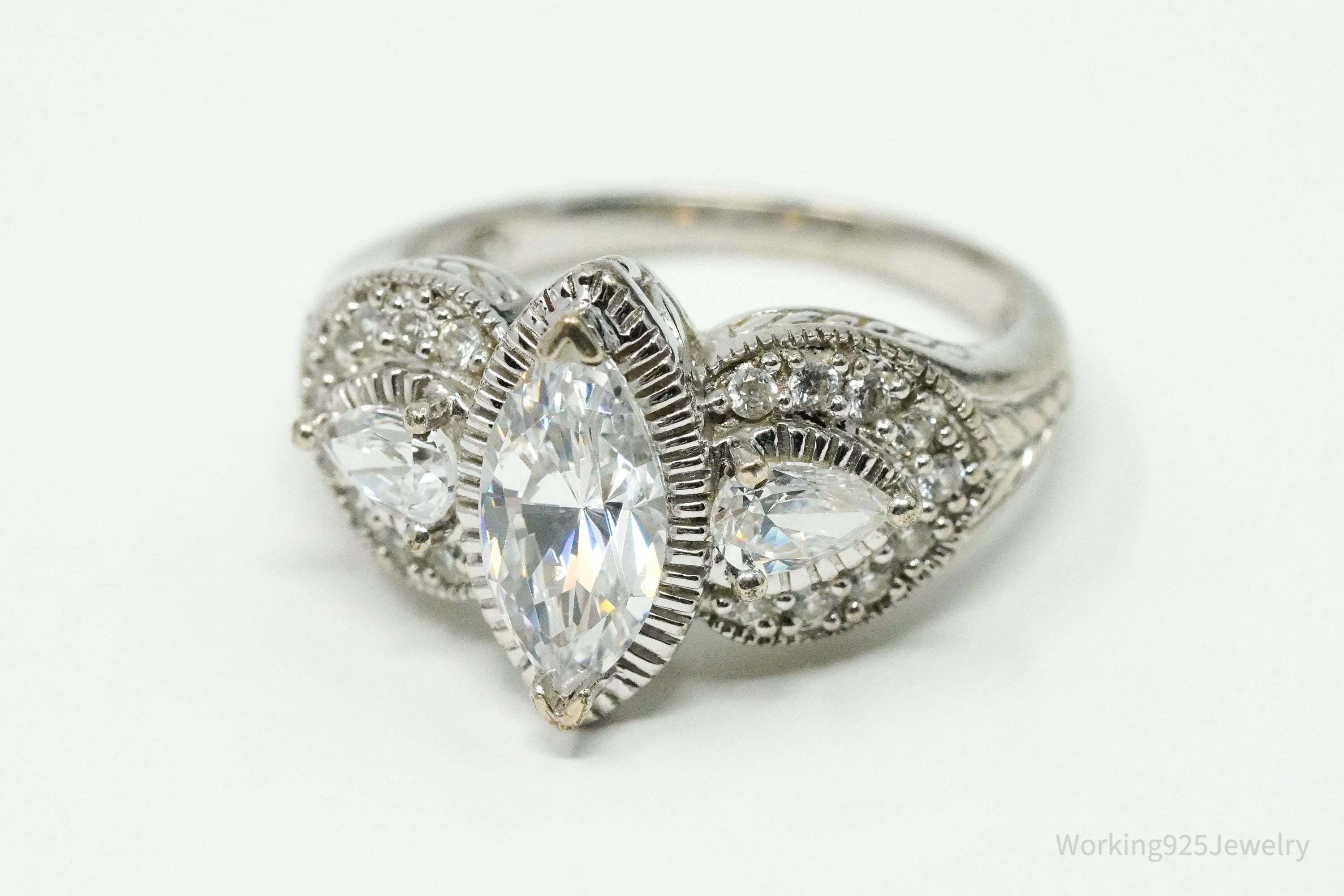 Vintage Lenox Cubic Zirconia Sterling Silver Ring Size 6