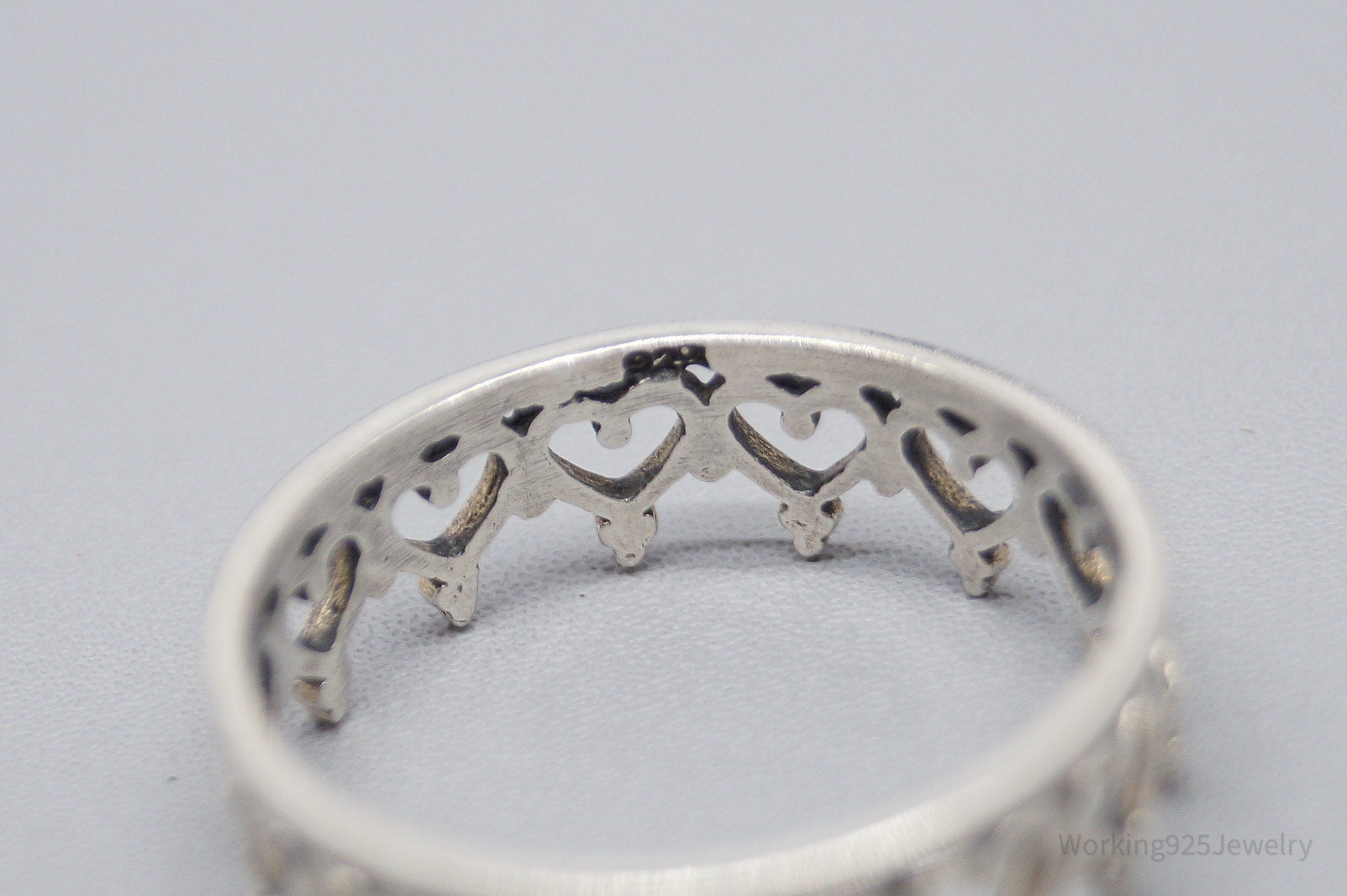 Vintage Crown Sterling Silver Ring - Size 8.75