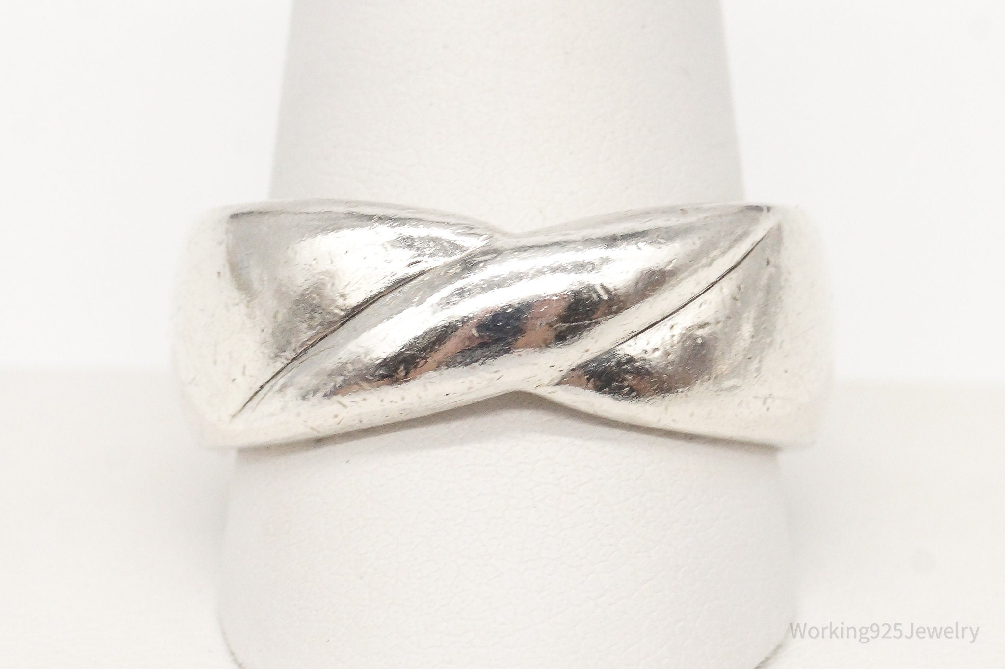 Vintage Sterling Silver Band Ring Size 12.5