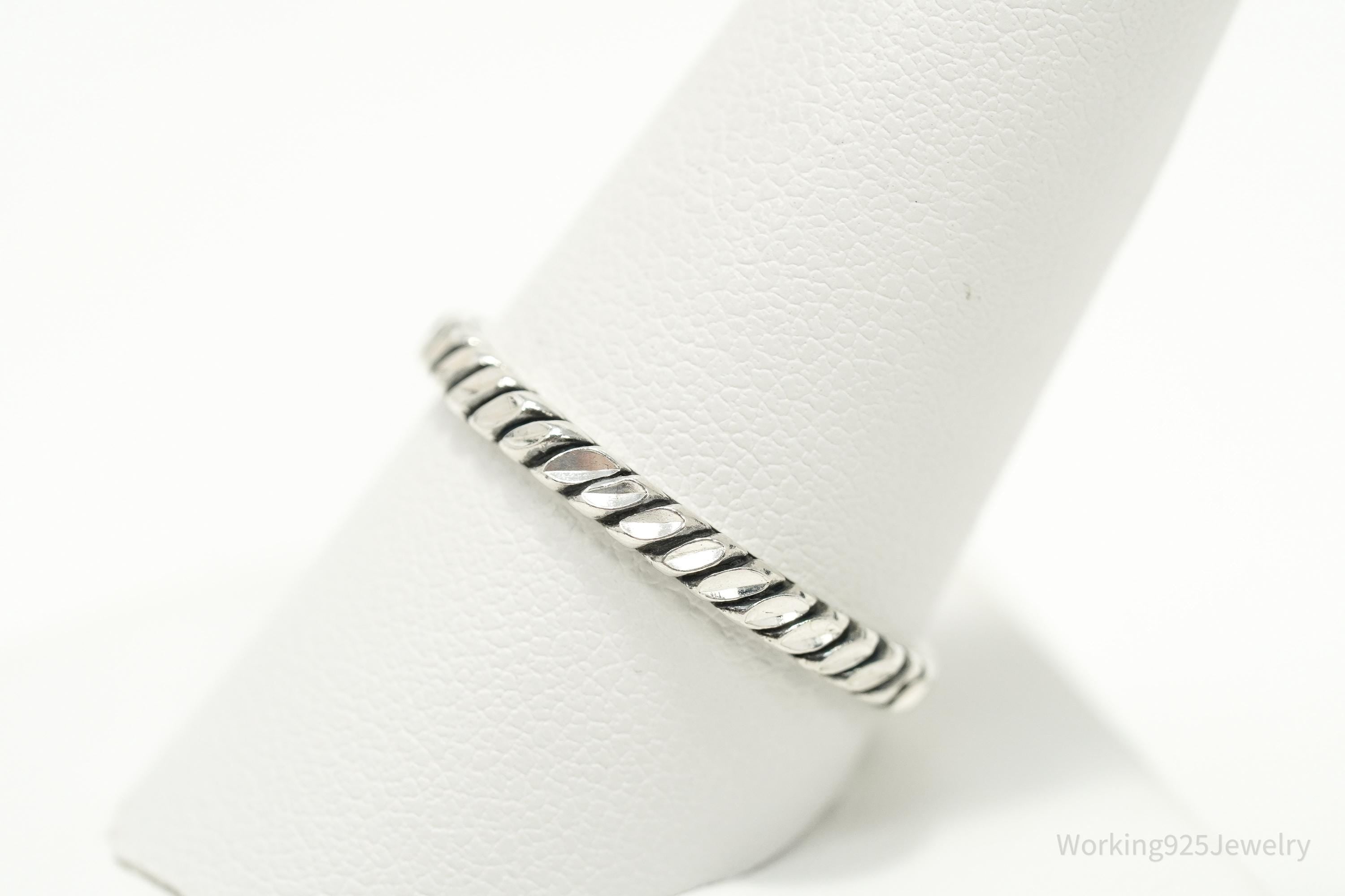 Vintage Native Designer Carolyn Pollack Relios Sterling Silver Band Ring Size 10