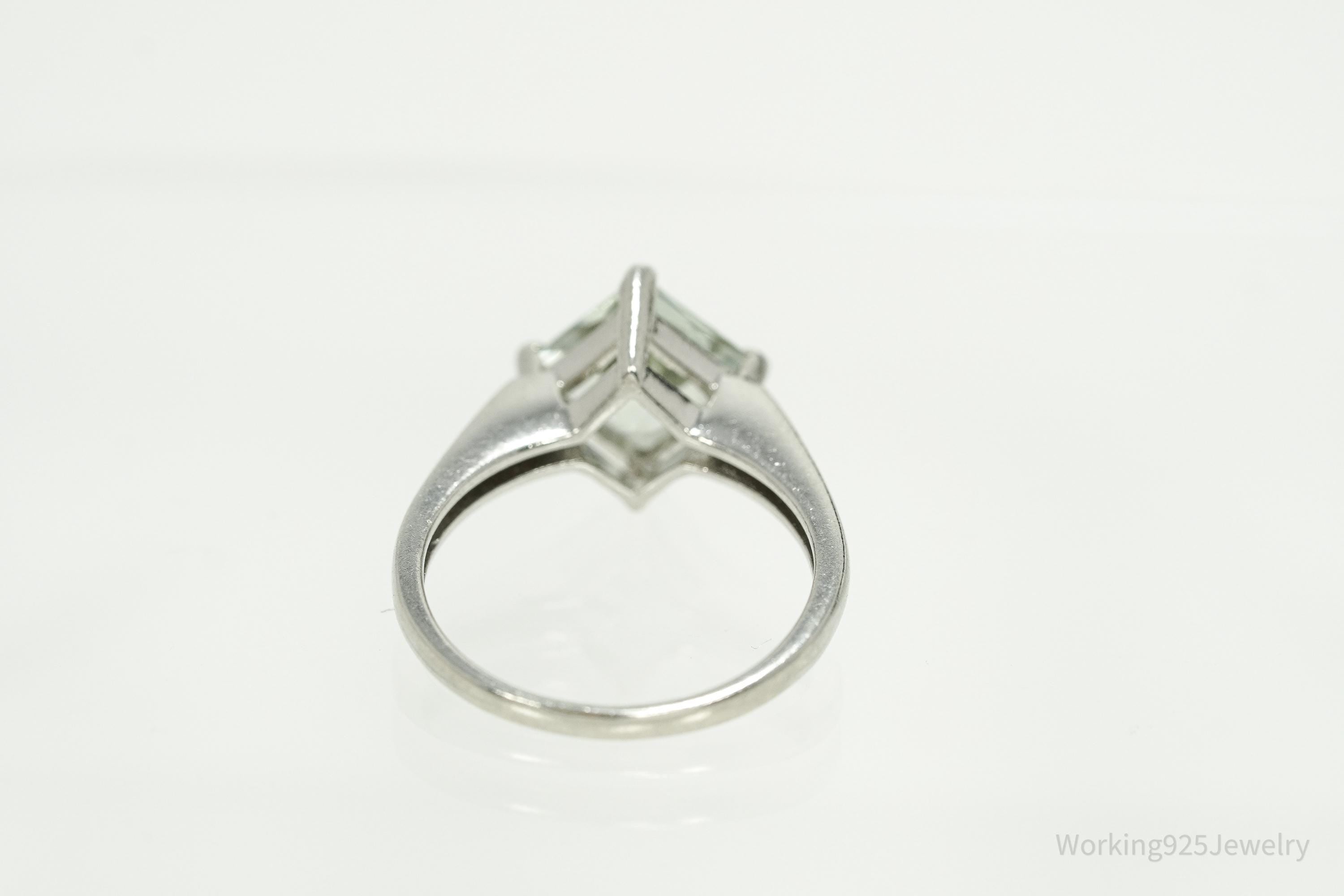 Vintage Prasiolite Sterling Silver Ring - Size 5