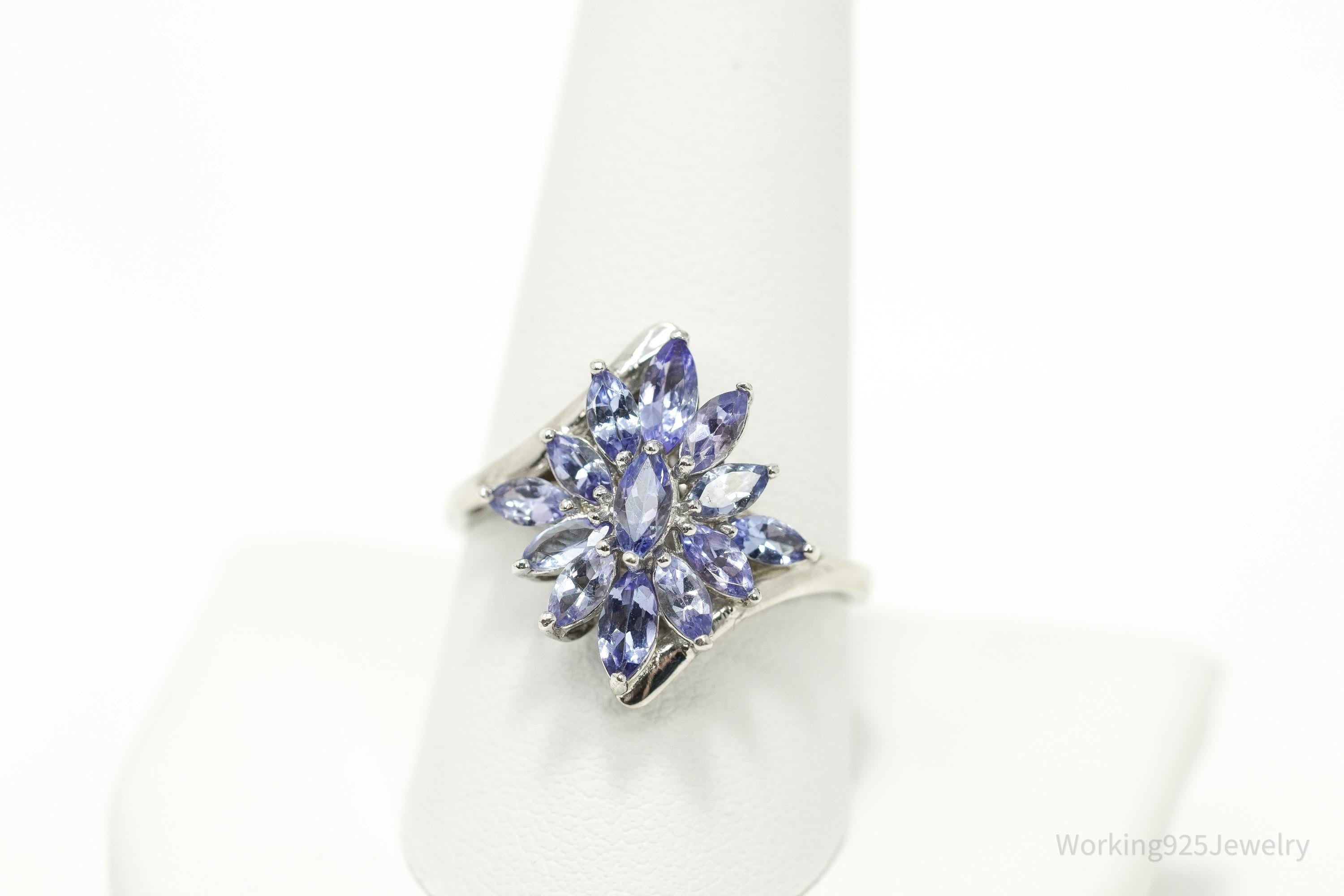 Designer STAUER Tanzanite Sterling Silver Ring - Size 10