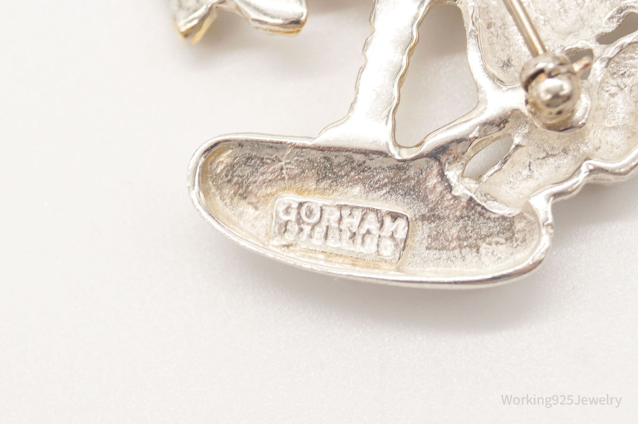 Vintage Gorham Merry-Go-Round Carousel Horse Gold Vermeil Sterling Silver Pin