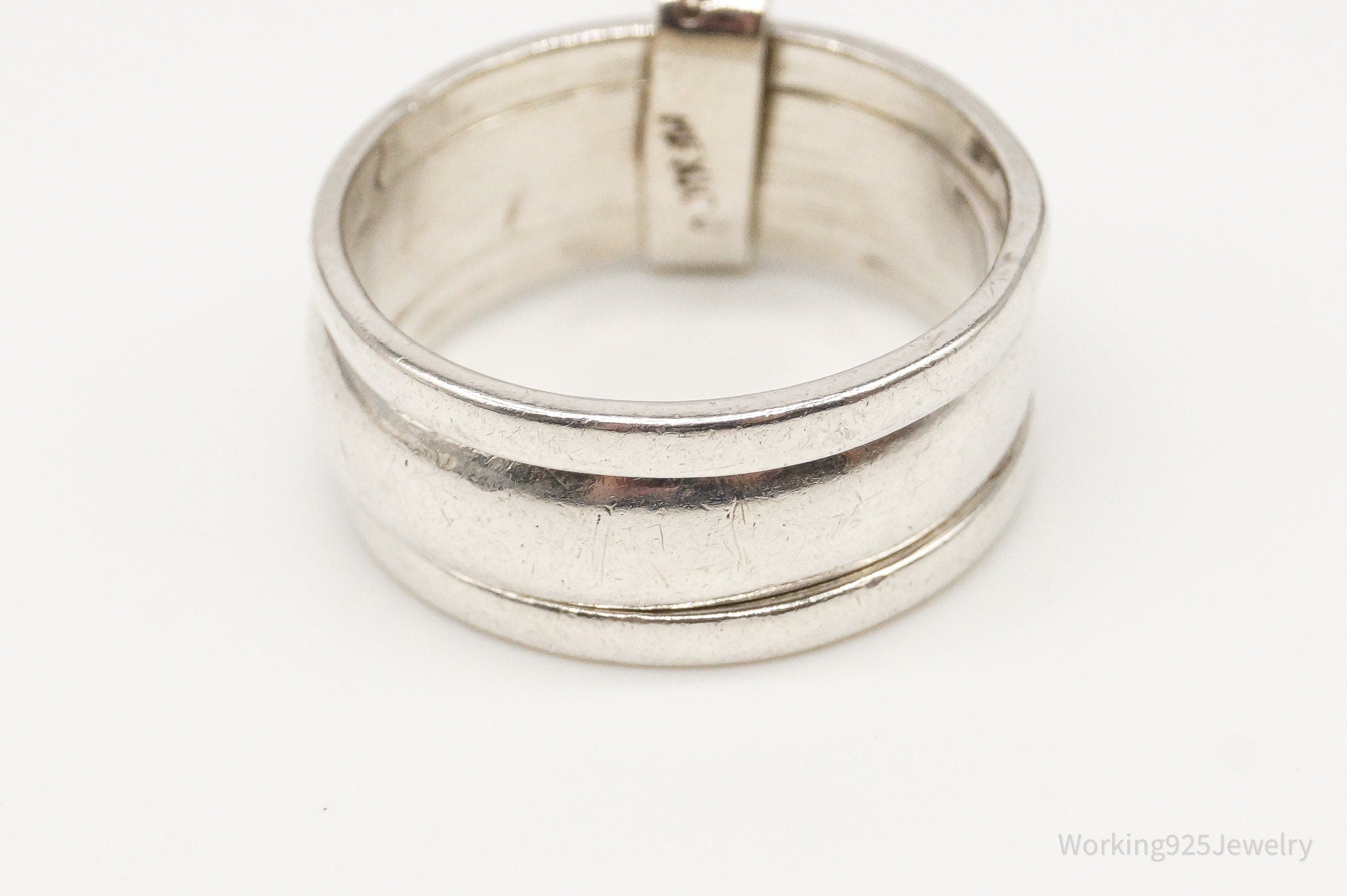 Vintage Mexico Sterling Silver Band Ring - Size 6.75