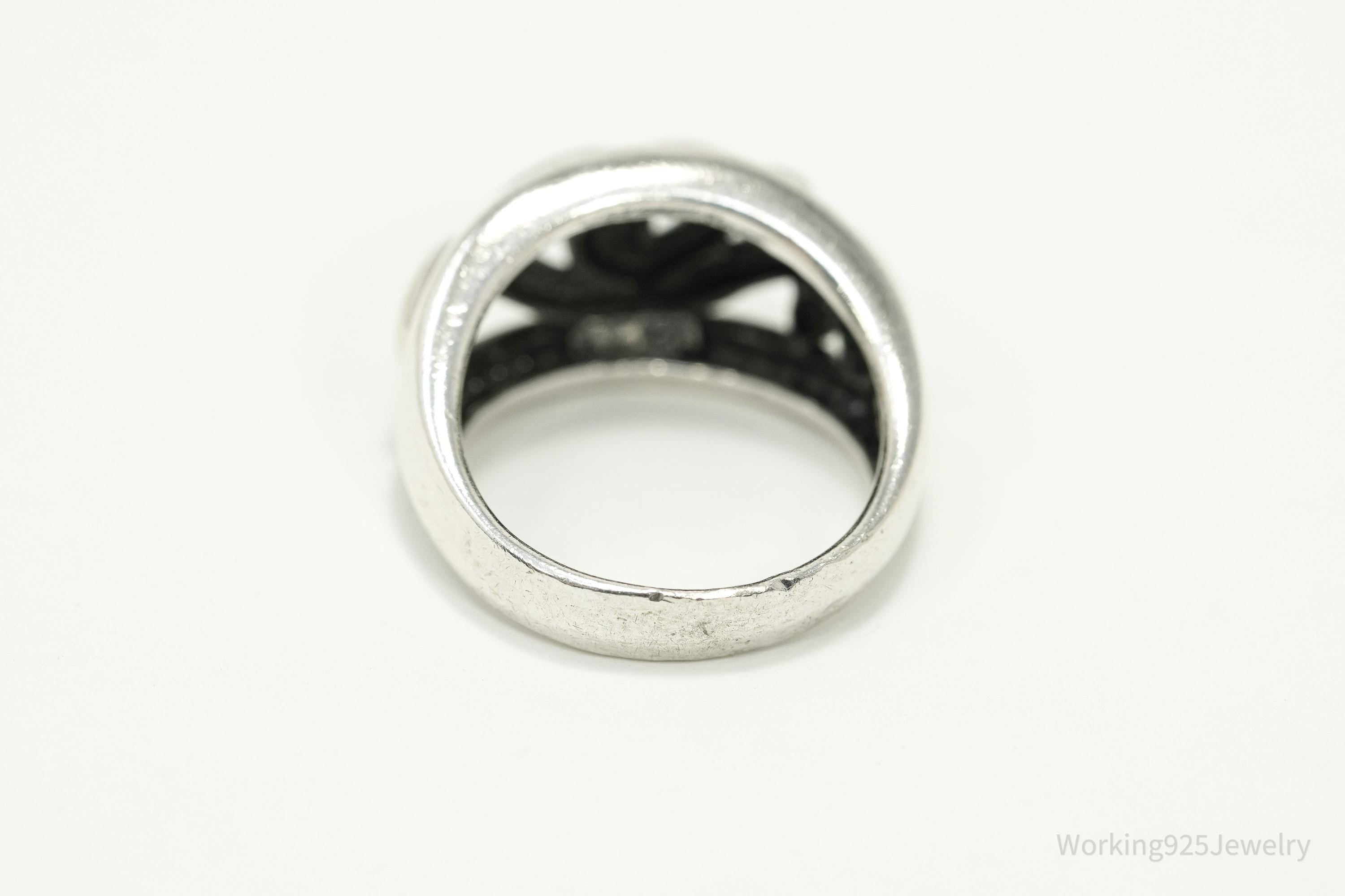 Vintage Scrolls & Swirls Sterling Silver Ring - Size 6