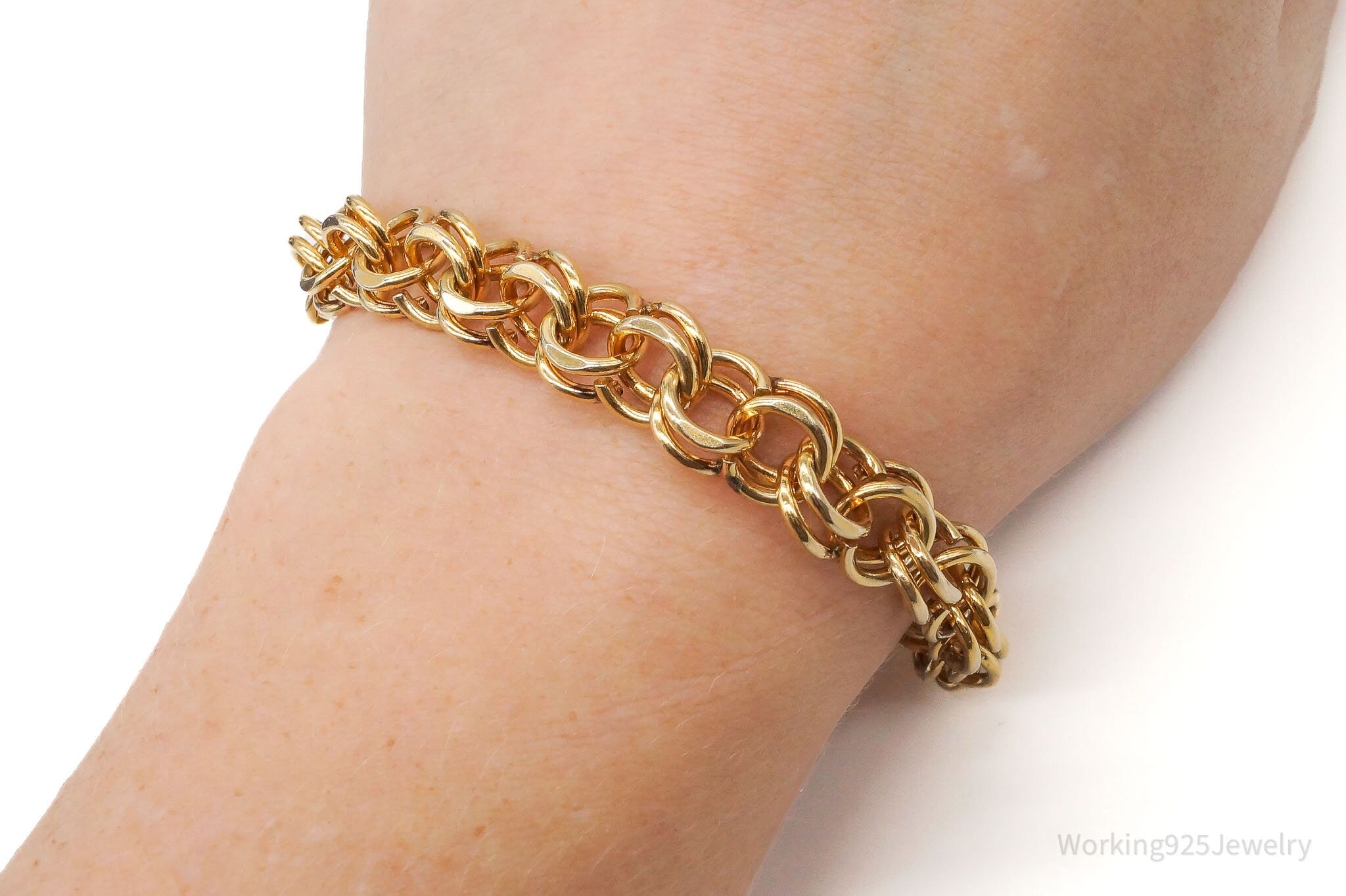 Vintage Retro 1950s 1/20 12K Gold Filled Double Links Bracelet