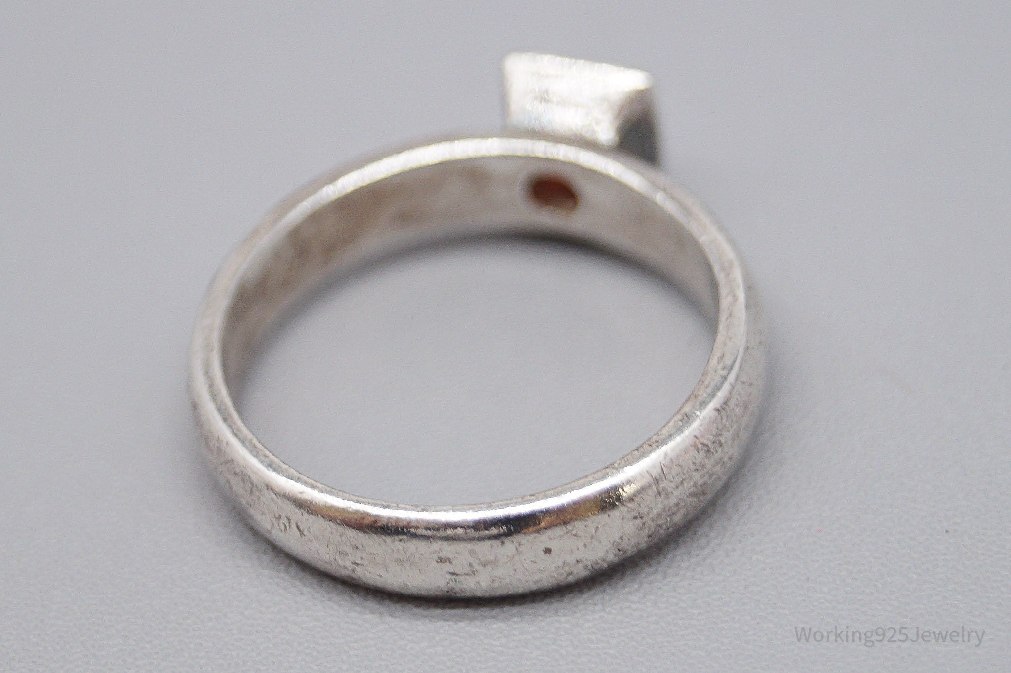 Vintage Designer Boma Garnet Sterling Silver Ring - Size 7