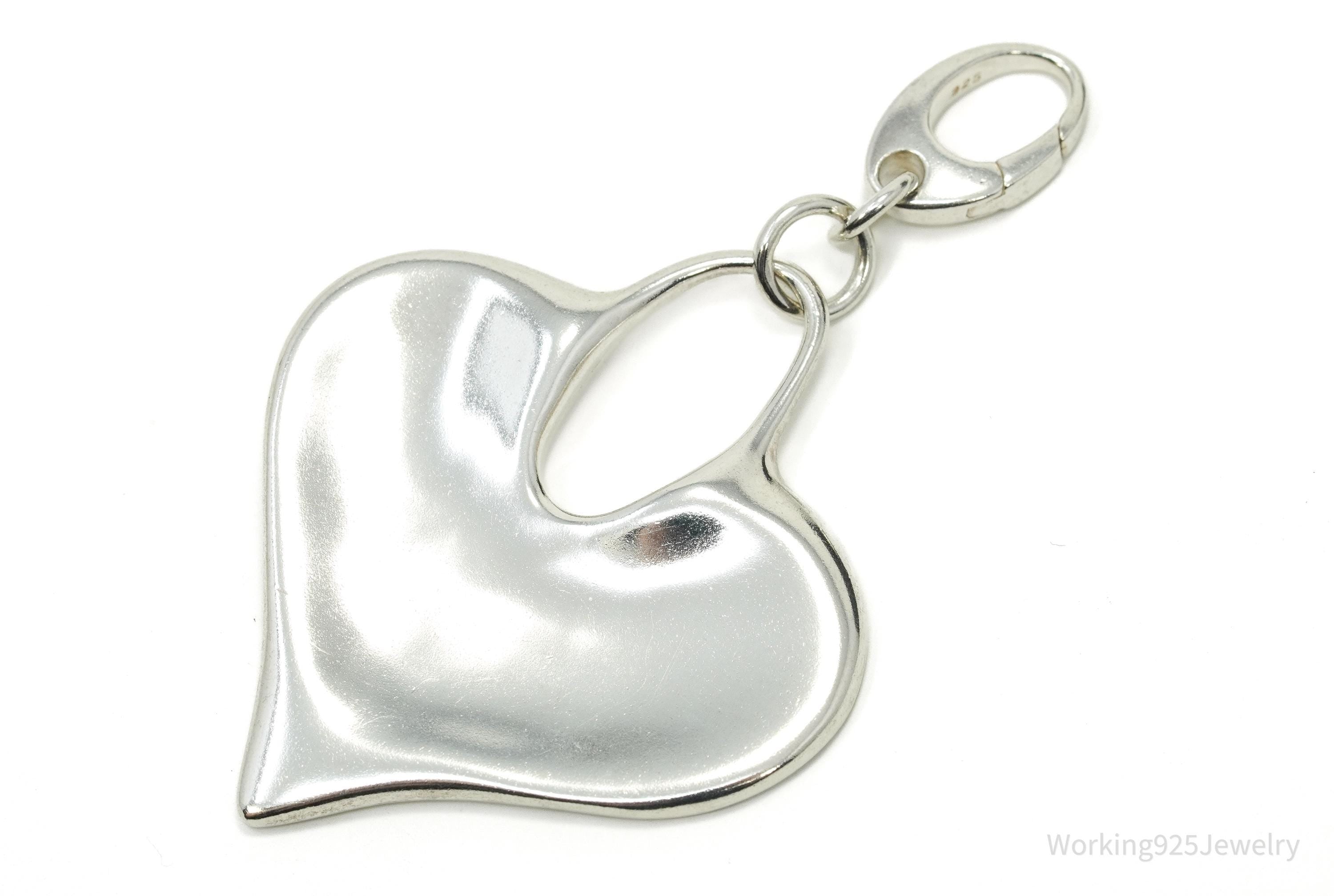 Designer RLM Studios Robert Lee Morris Large Heart Sterling Silver Pendant