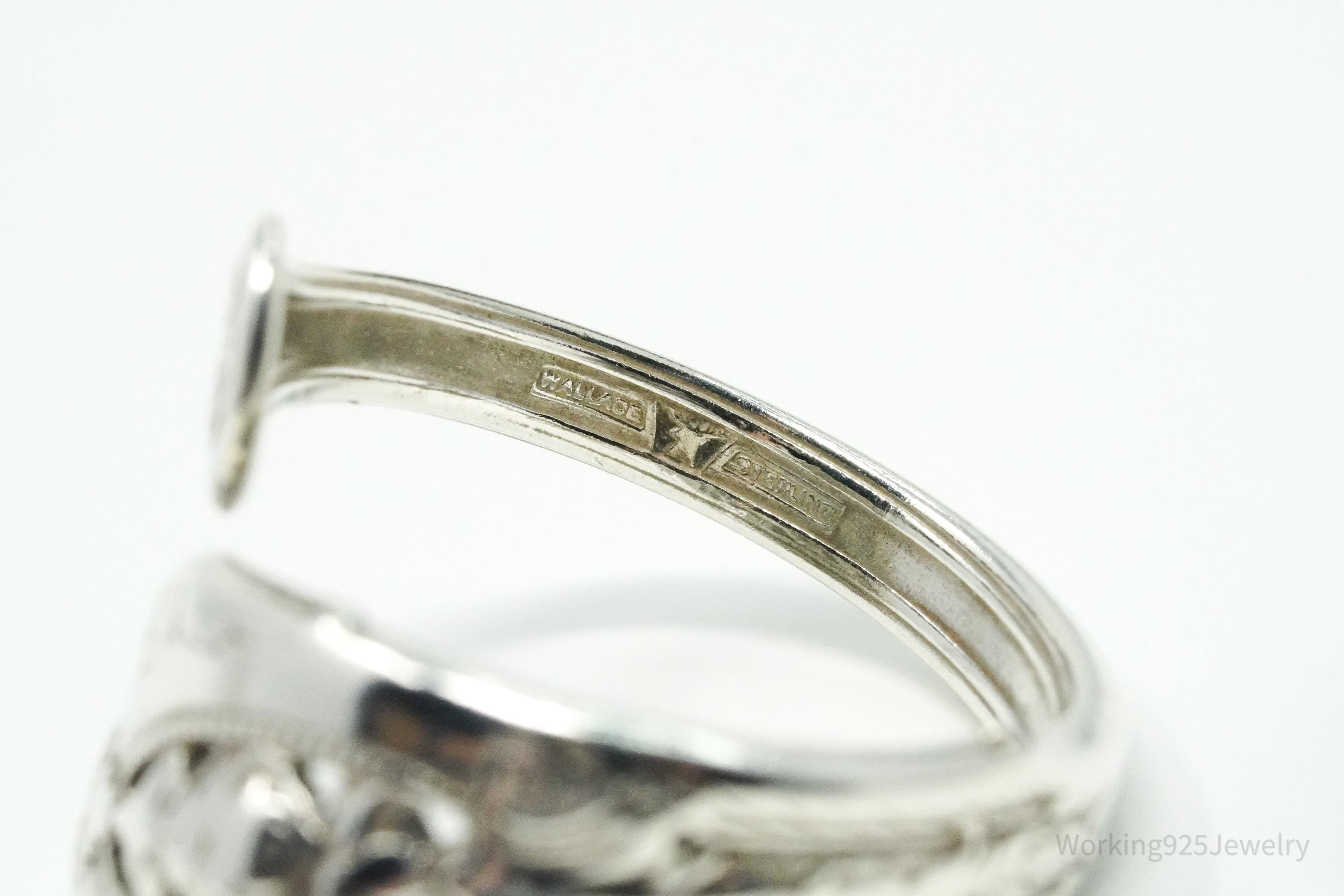 Antique Wallace Art Nouveau Sterling Silver Spoon Ring - Size 8