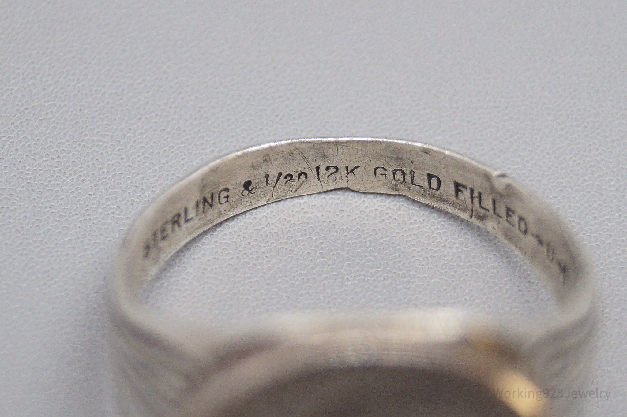 Vintage Uncas Mfg Co 1999-D Roosevelt Dime 12K GF Sterling Silver Ring - Size 10.25