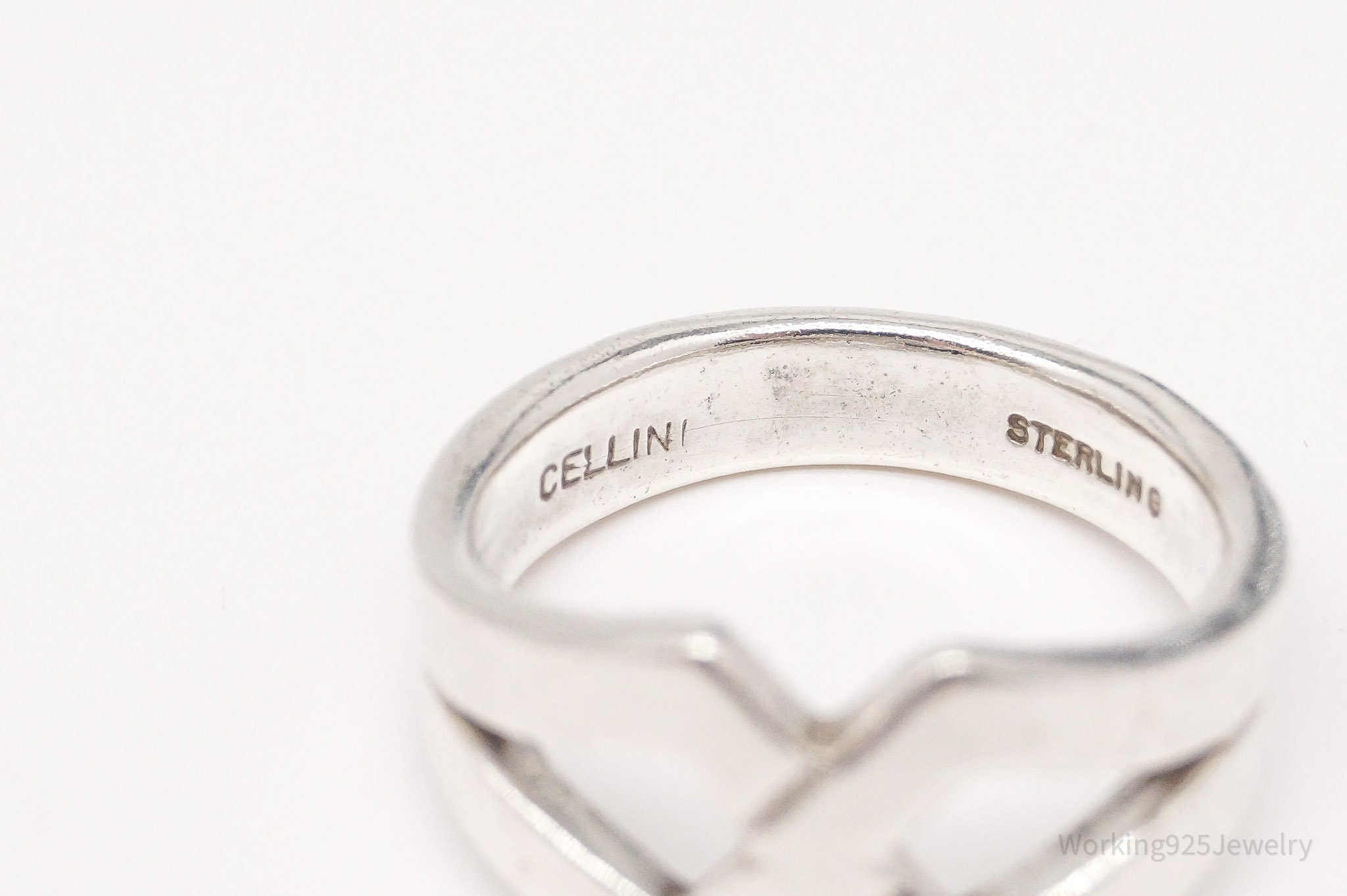 Vintage Cellini Modernist Style Sterling Silver Ring - Size 6