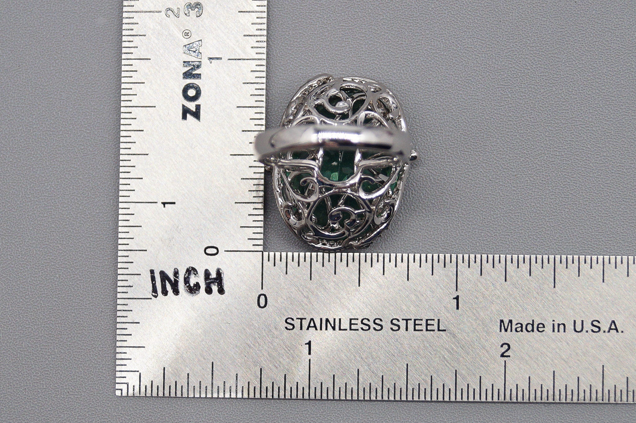 JTV DK Paraiba Tourmaline & White Zircon Sterling Silver Ring 5.25