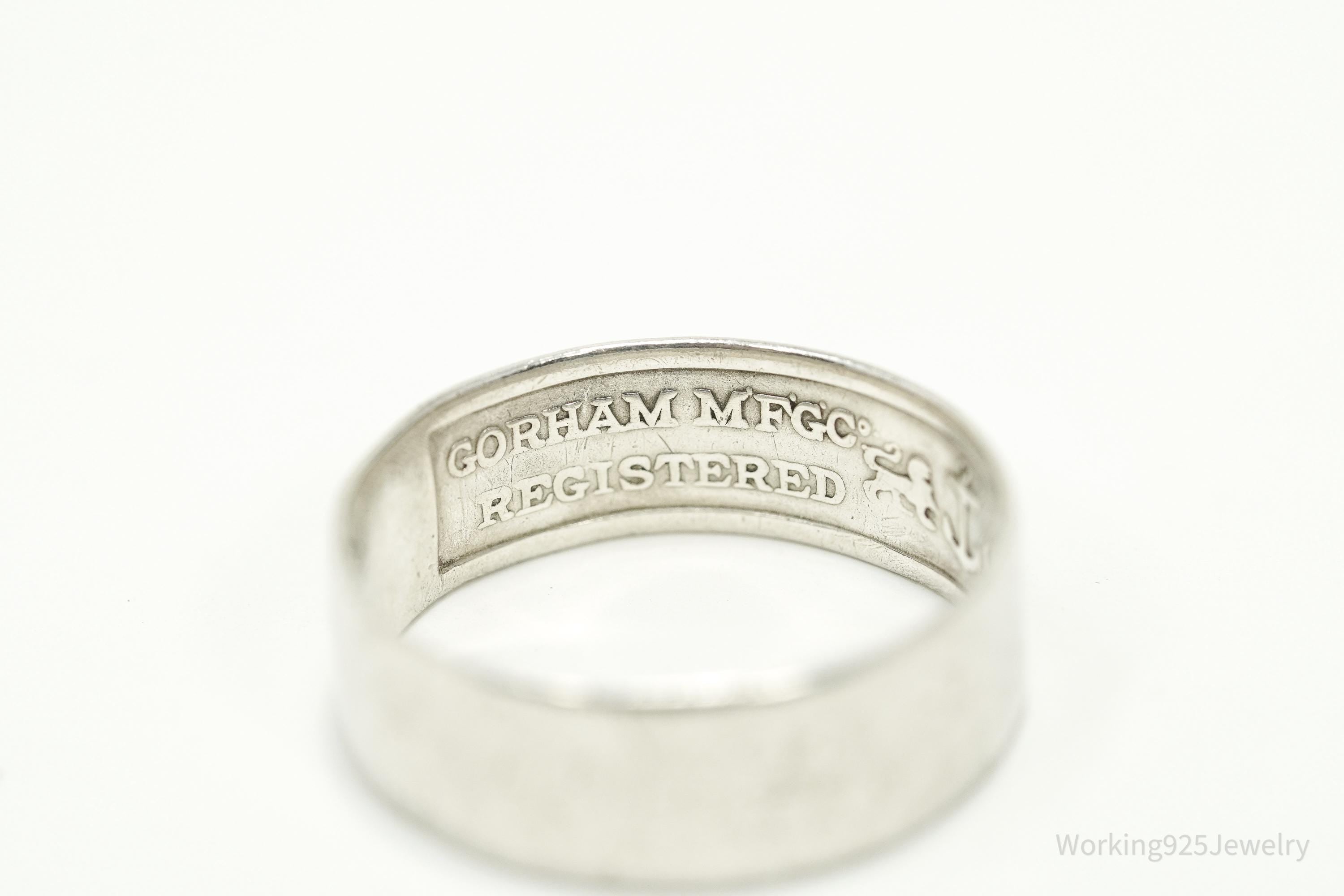 RARE Antique 1892 Gorham Sterling Silver Chicago Columbian Exposition Isabella Souvenir Ring Size 8.75