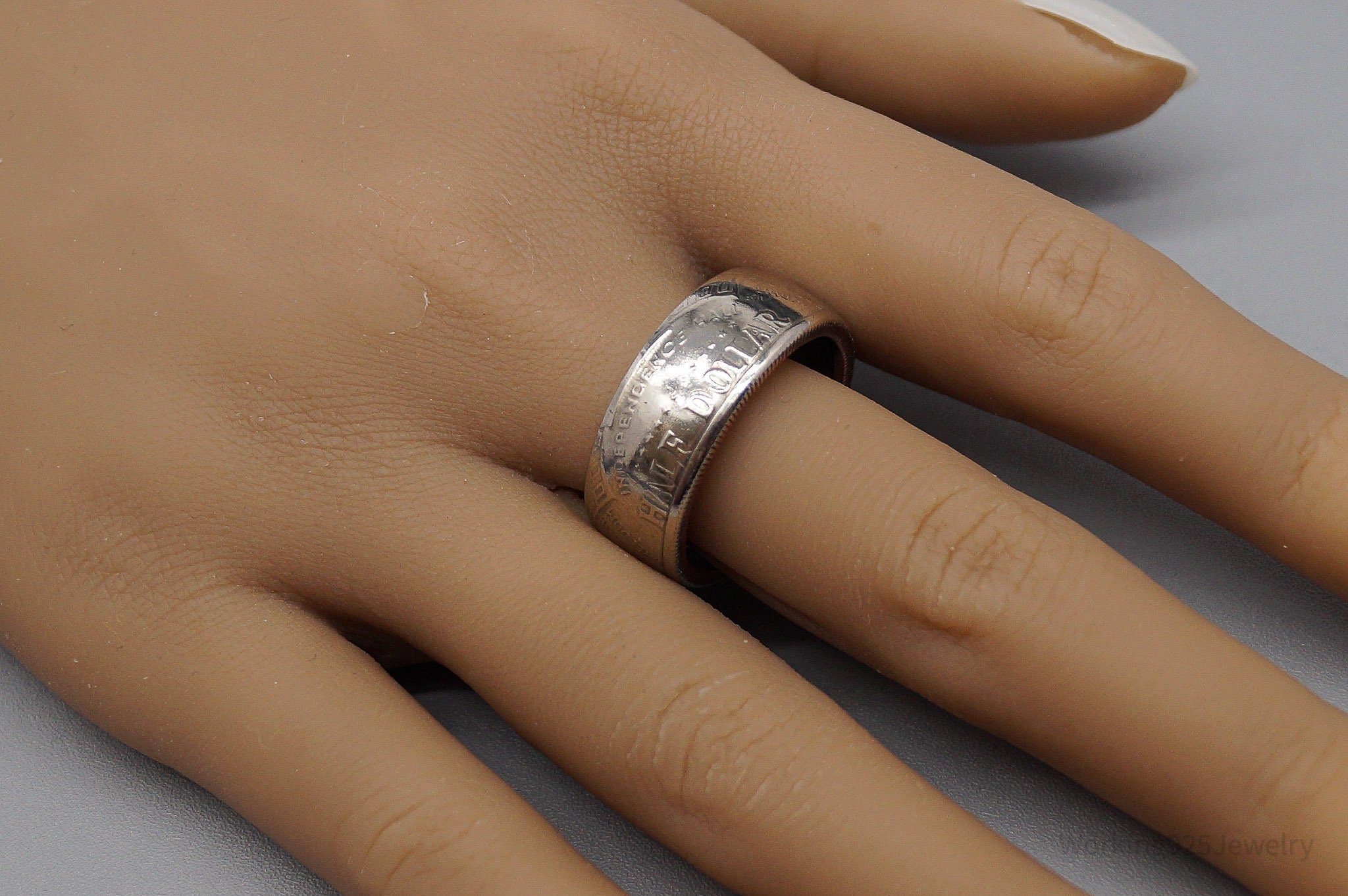 Vintage 1776 To 1976 Bicentennial Half Dollar Silver Ring - Size 11.25