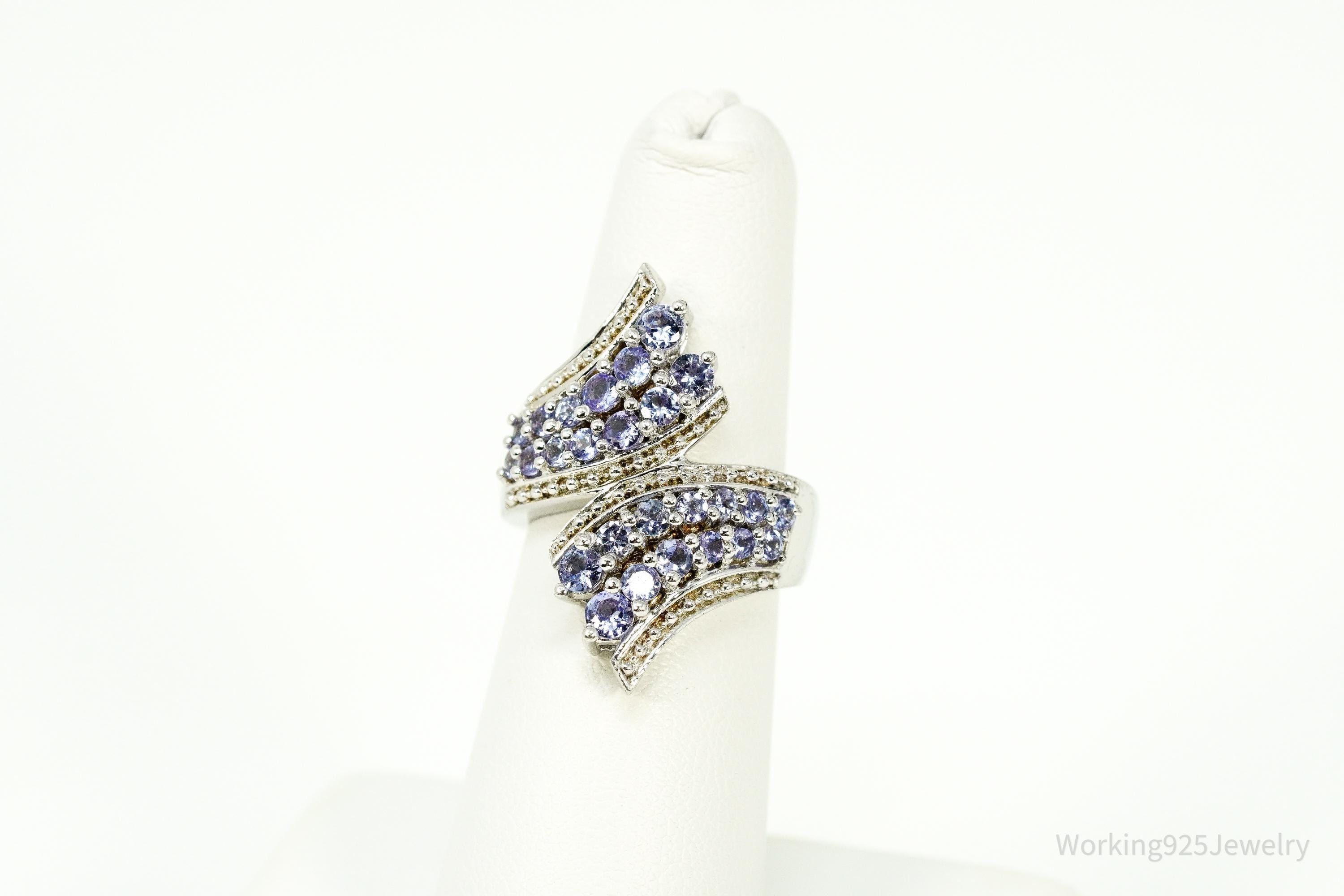Tanzanite Sterling Silver Ring - Size 5.75