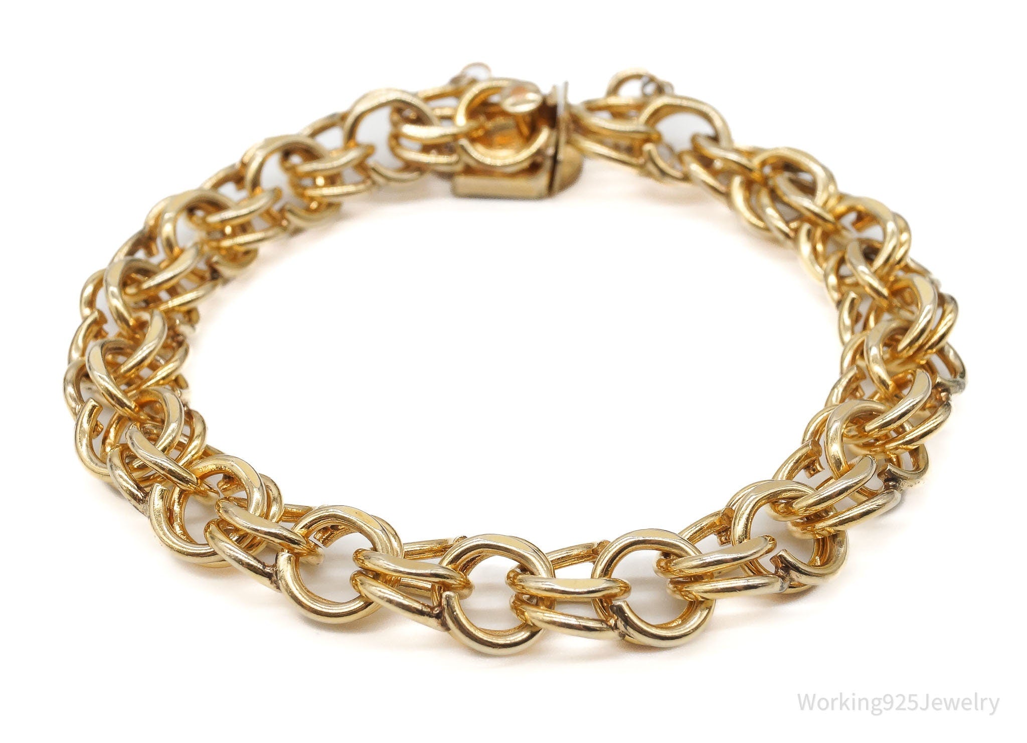 Vintage Retro 1950s 1/20 12K Gold Filled Double Links Bracelet