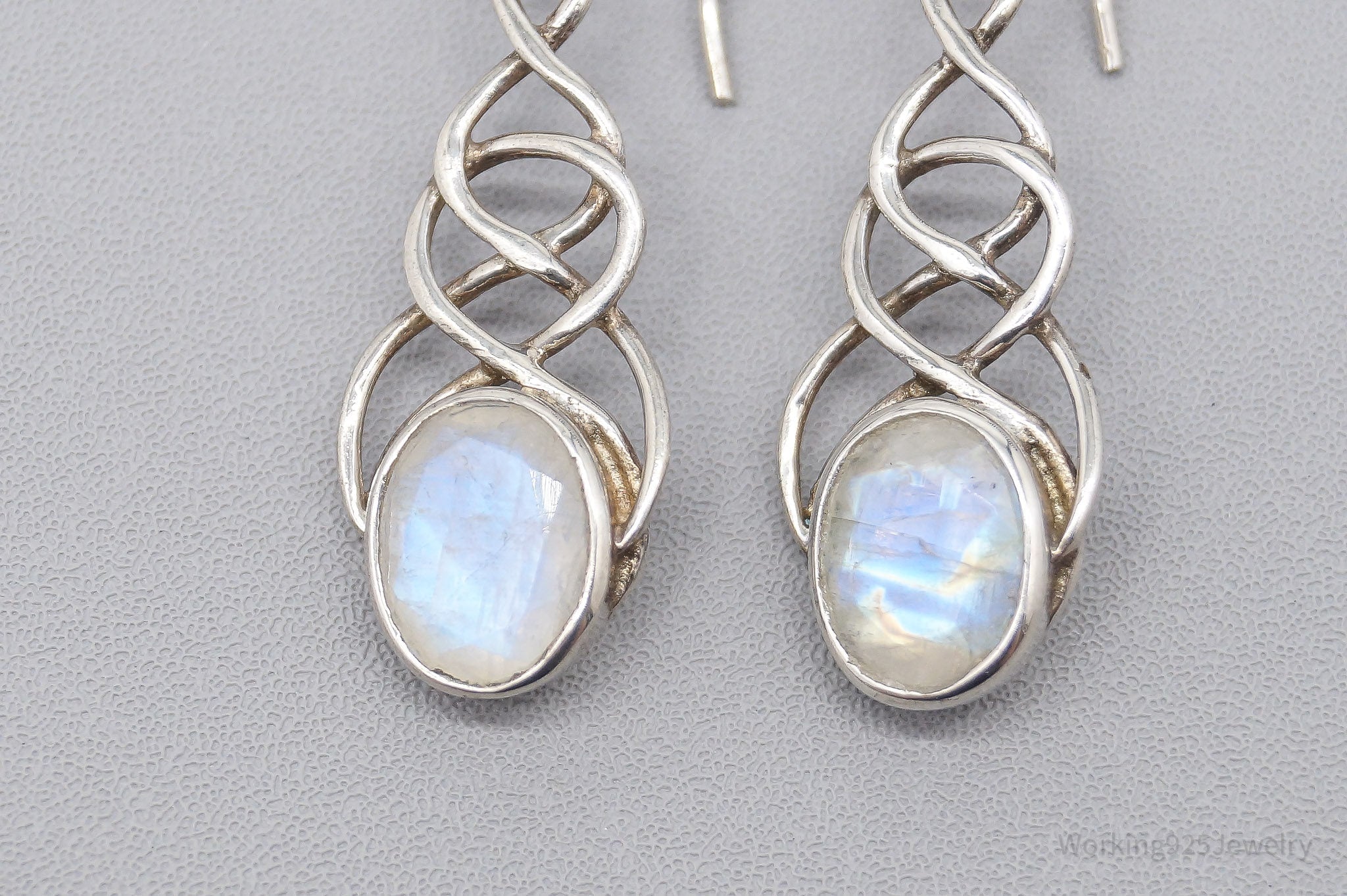 Vintage Moonstone Sterling Silver Earrings