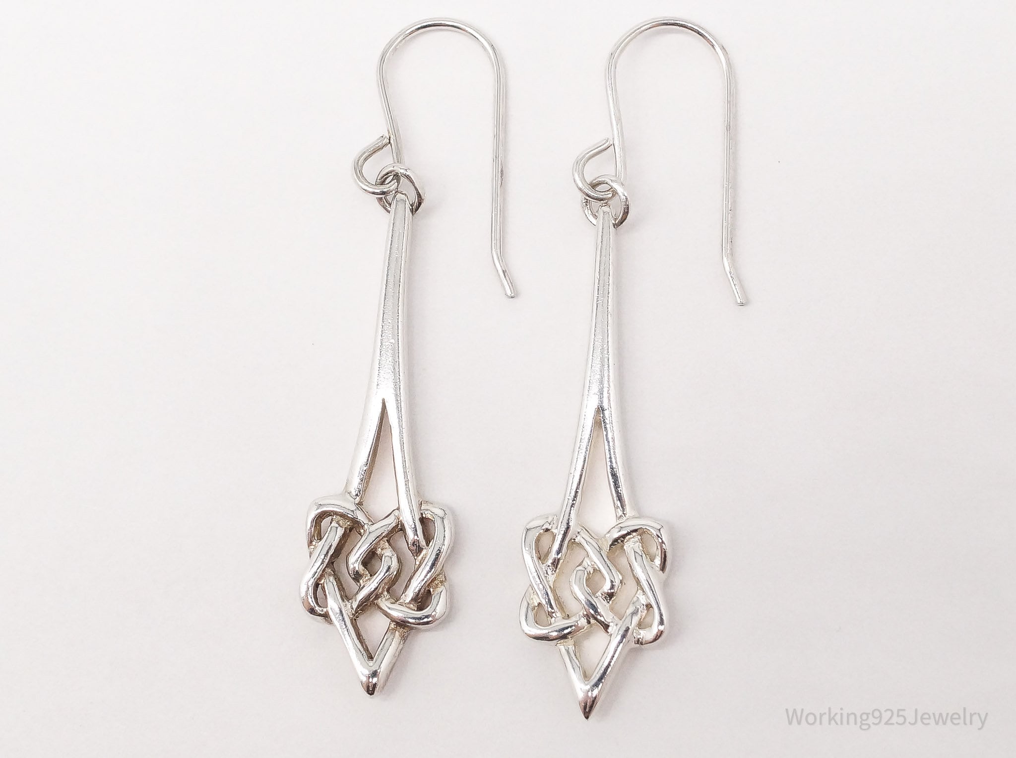 Vintage Celtic Knot Sterling Silver Earrings