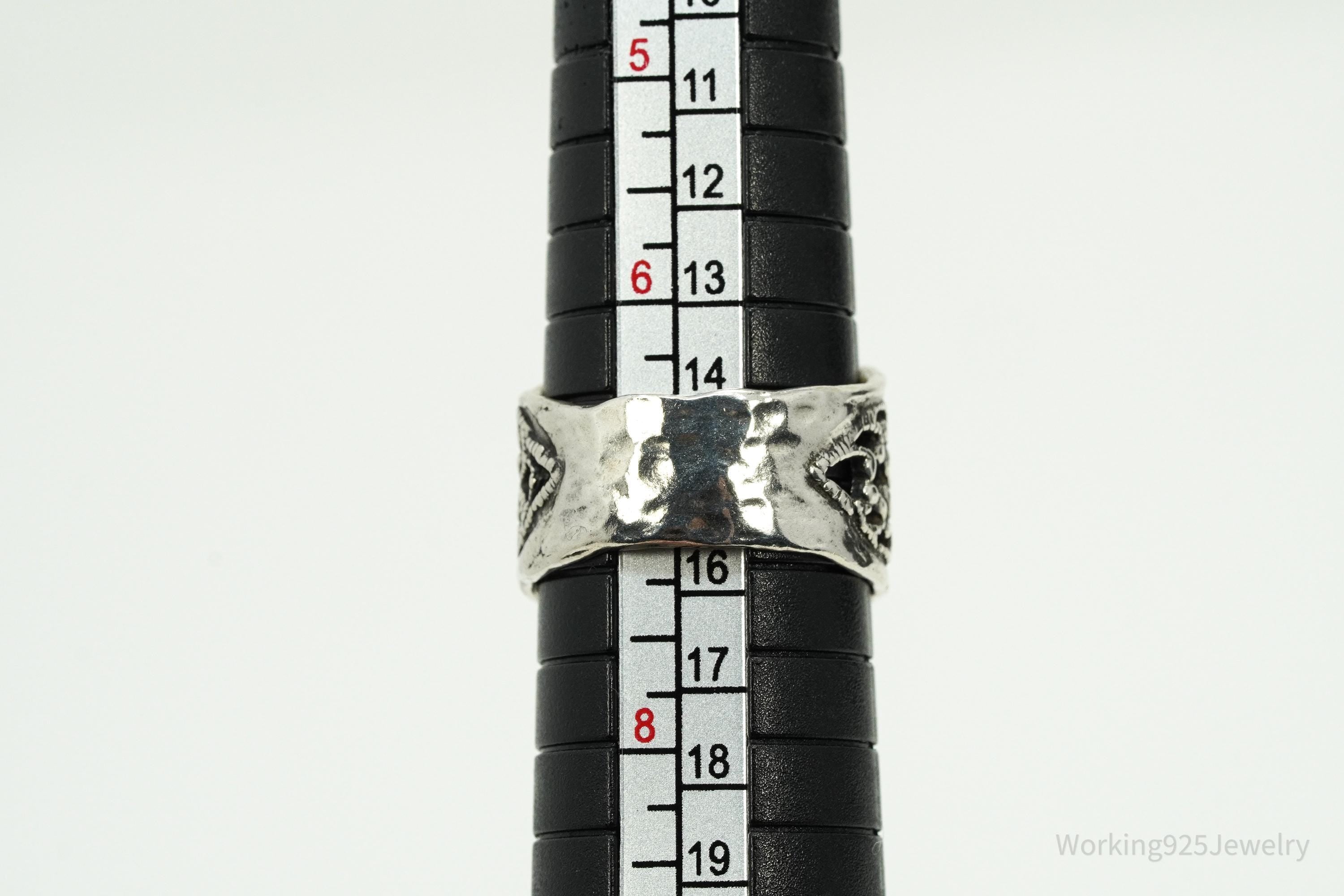Vintage Designer Paz PZ Israel Sterling Silver Ring - Size 7