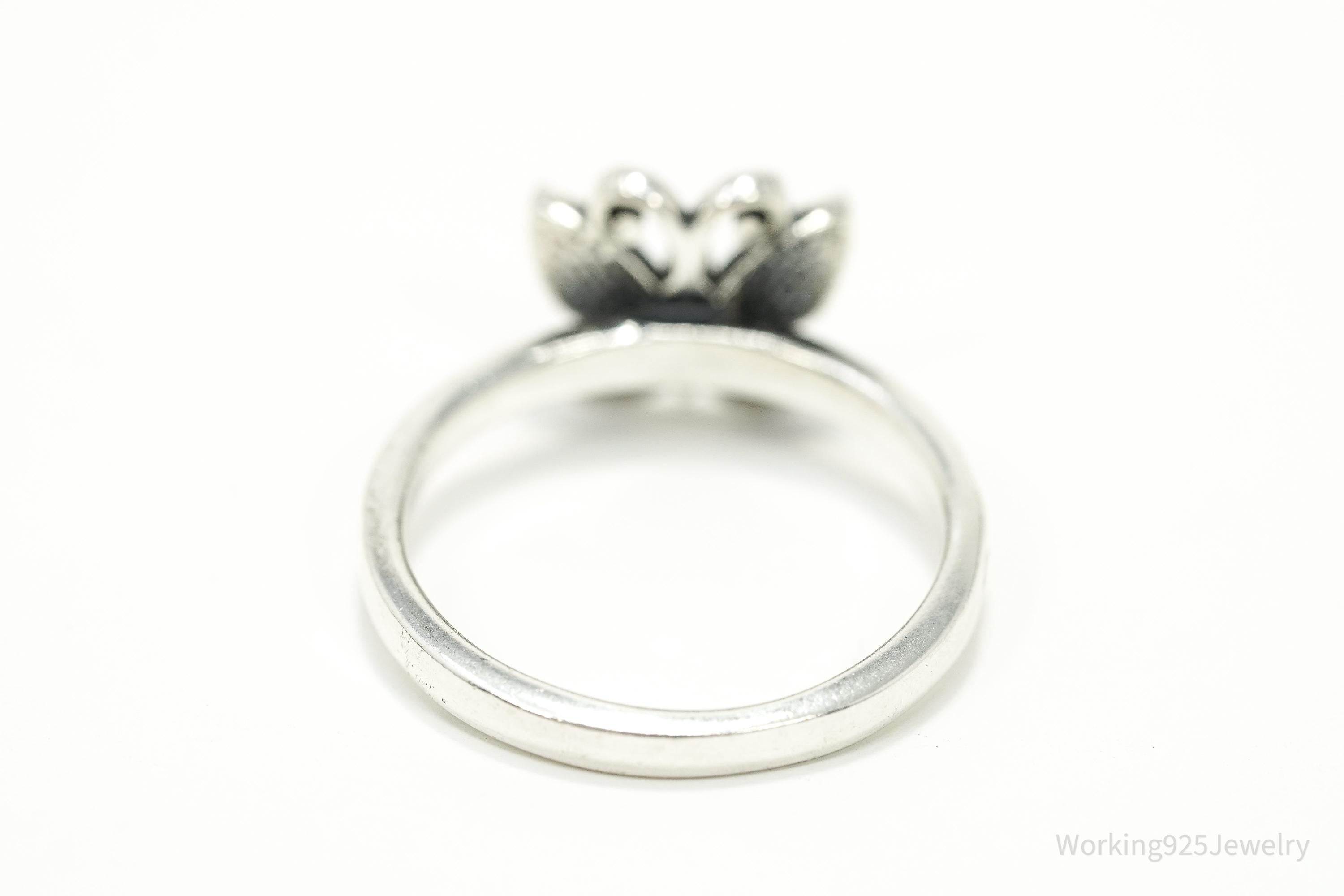 Vintage Butterfly Sterling Silver Ring - Size 8