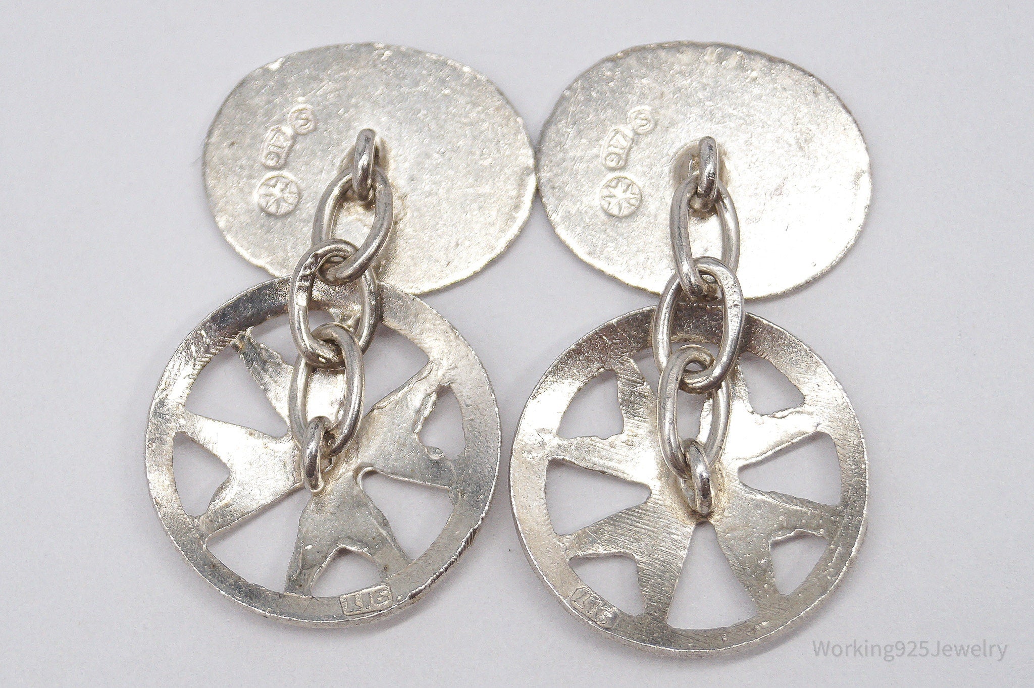 Antique Maltese Cross 917 Silver Cufflinks