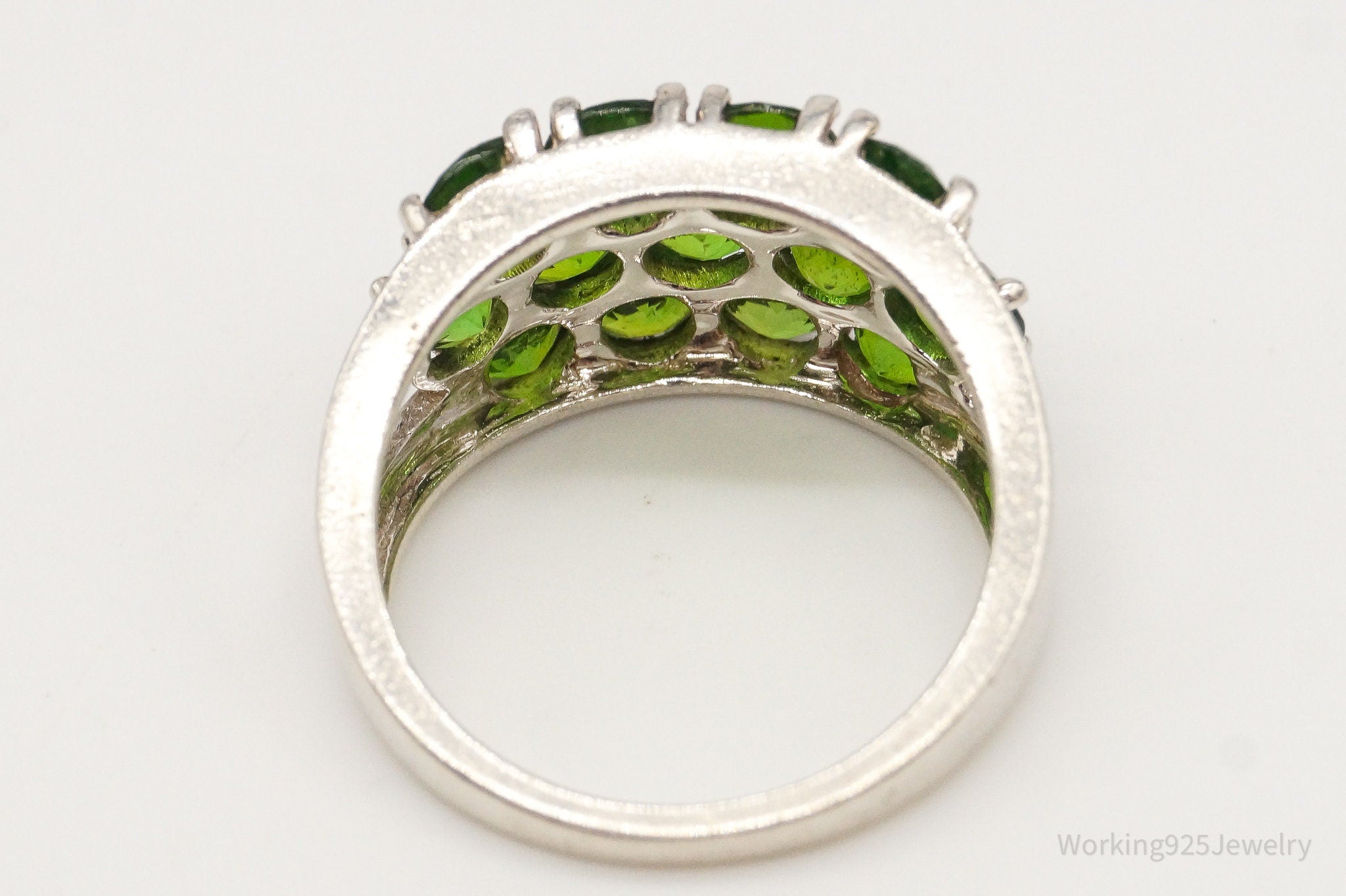 Vintage Peridot Sterling Silver Ring - Size 6