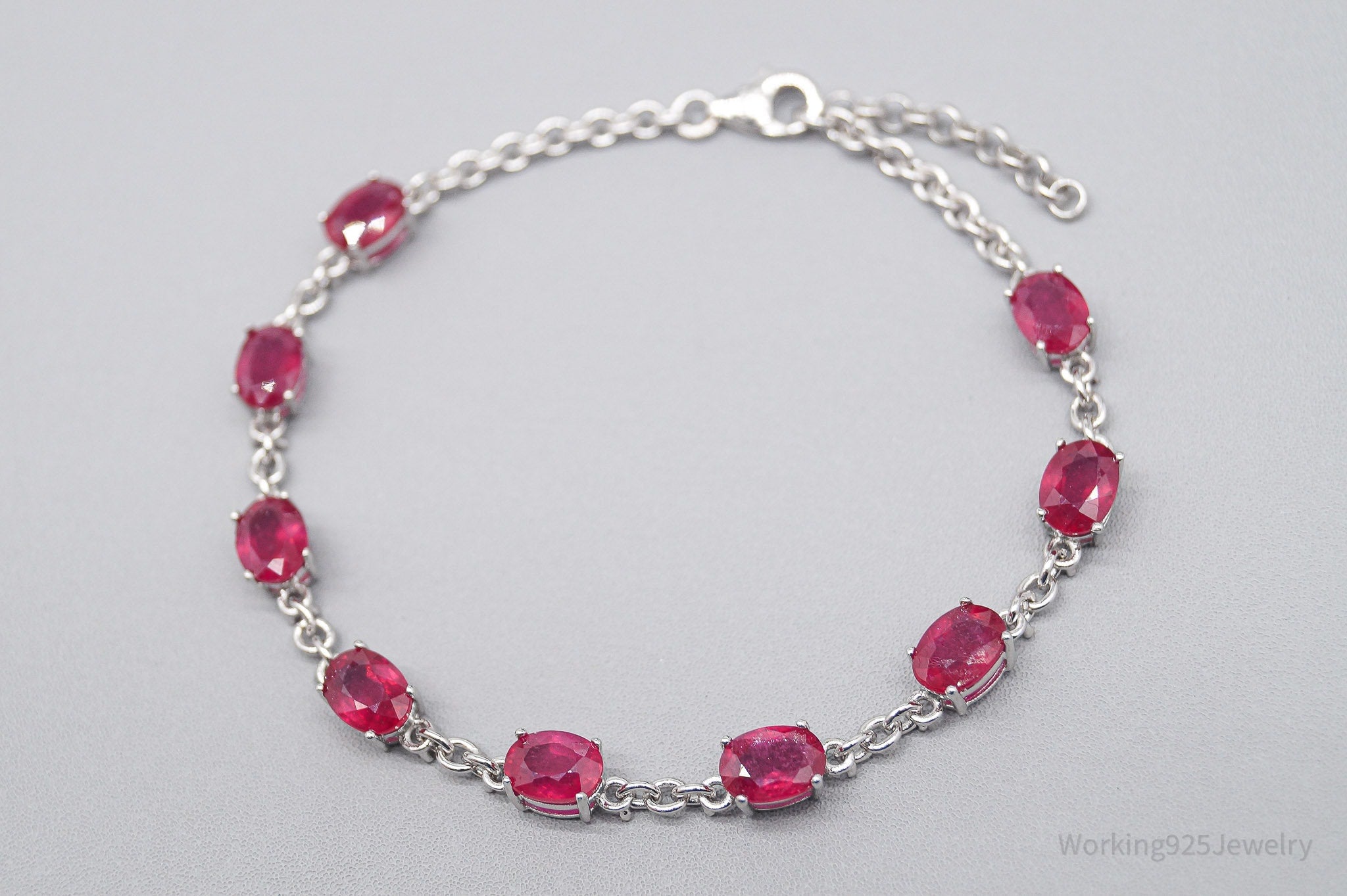 JTV TGGC Ruby Sterling Silver Bracelet 8"