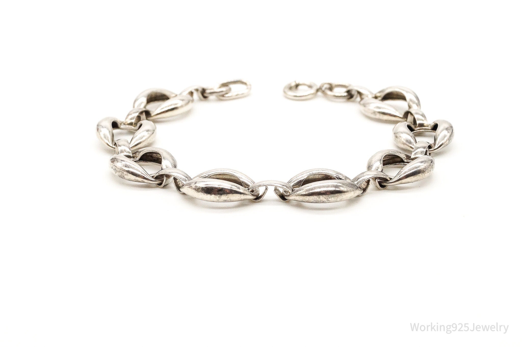 Vintage Modernist Link Sterling Silver Bracelet