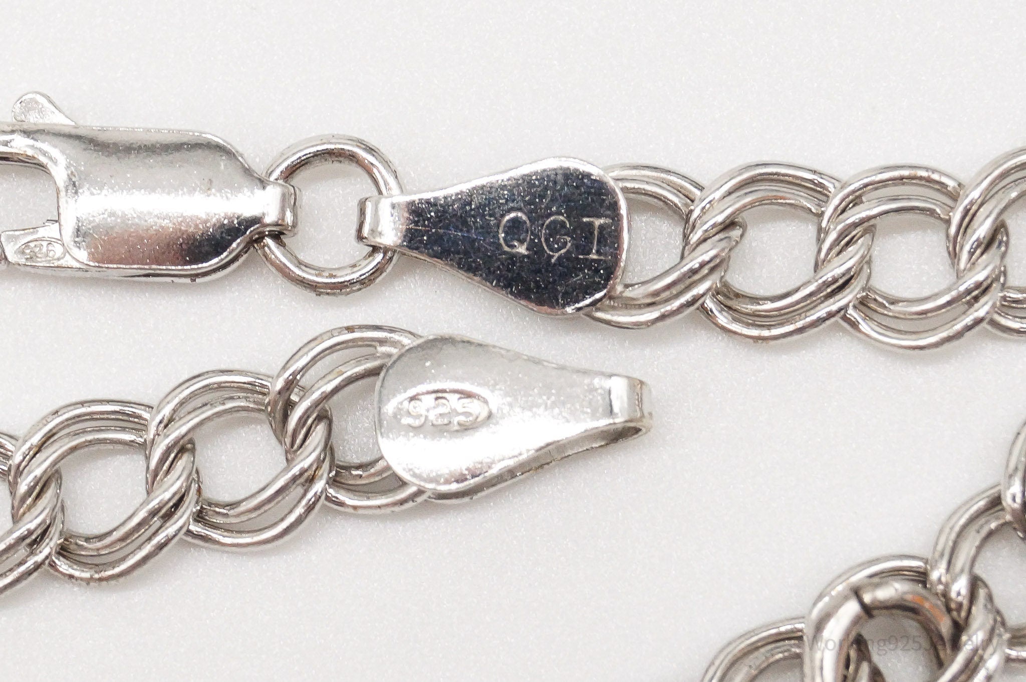 Vintage Family Life & Love Diamond Booties Charm Sterling Silver Charm Bracelet