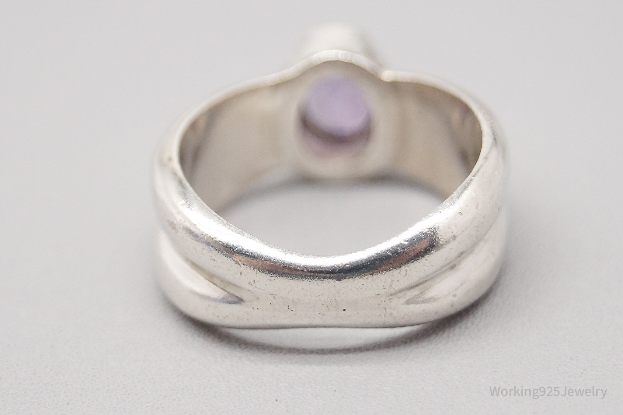 Vintage SARDA Amethyst Sterling Silver Ring - Size 7