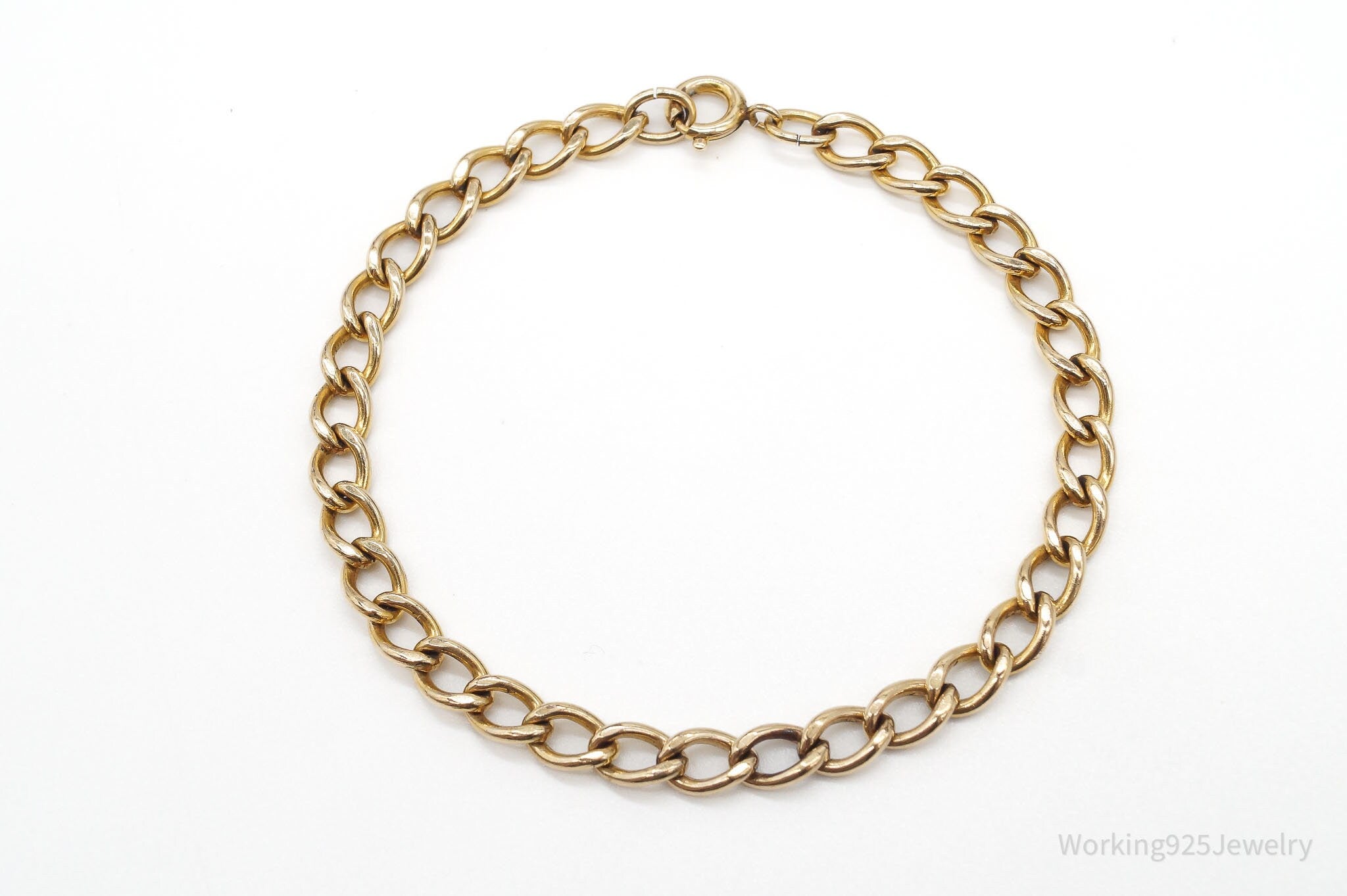 Vintage Retro 1950s 1/20 12K Gold Filled Curb Links Bracelet