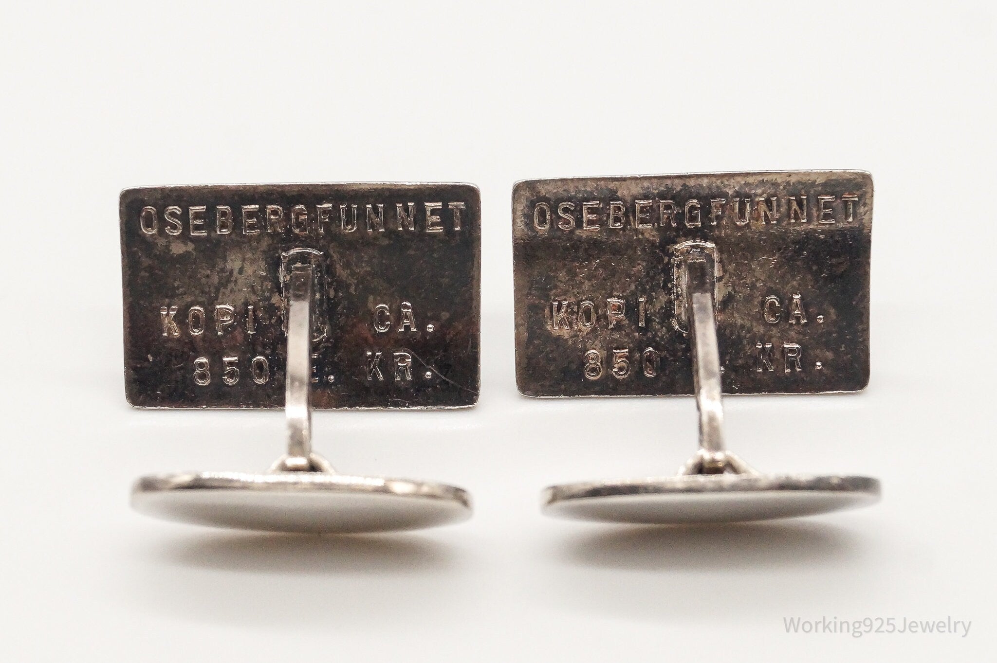 VTG Norway David Andersen Noruega Osebergfunnet Sterling Silver Cufflinks