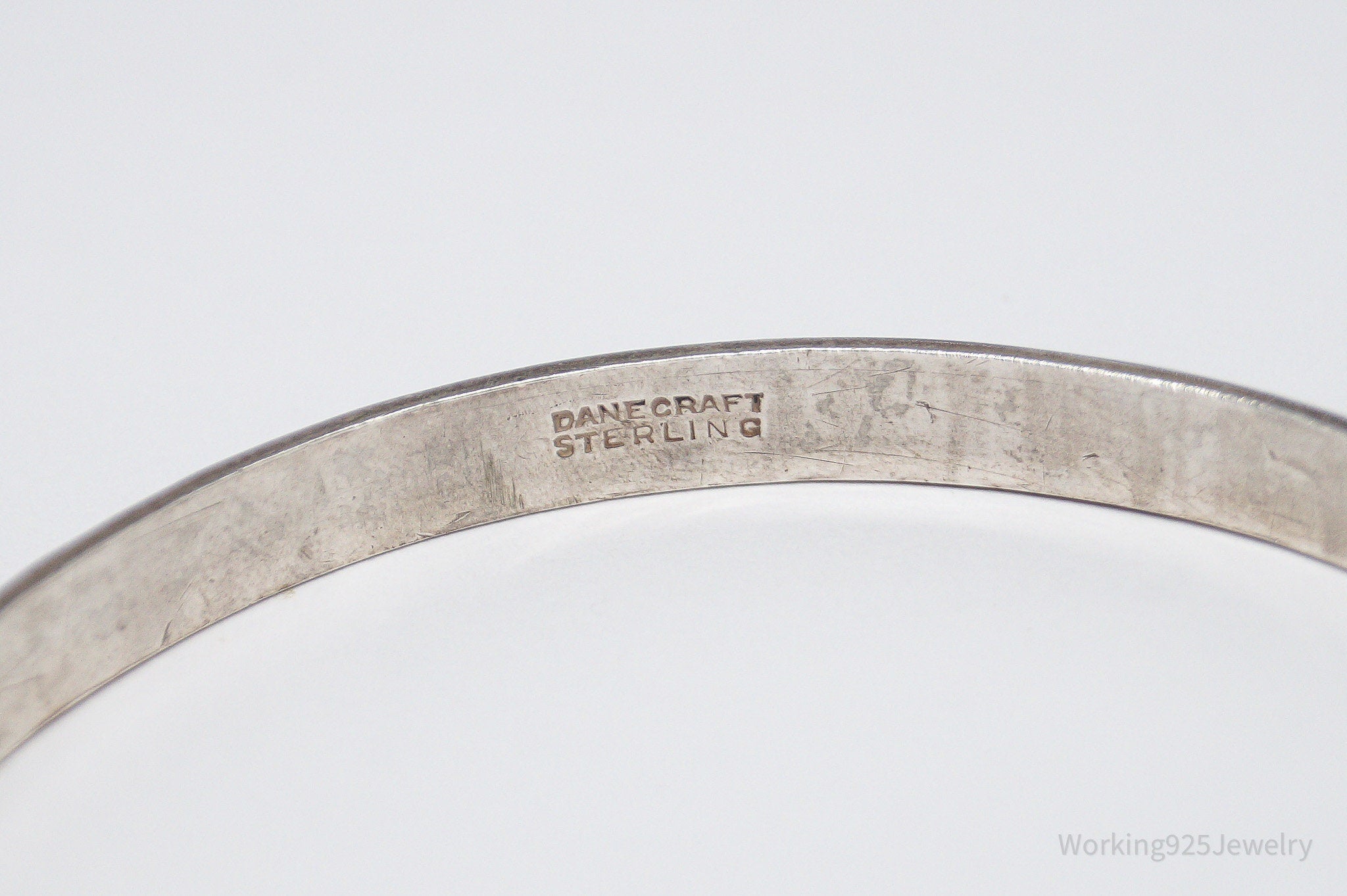 Antique Designer Danecraft Fleur-De-Lis Pattern Sterling Silver Bracelet 8"