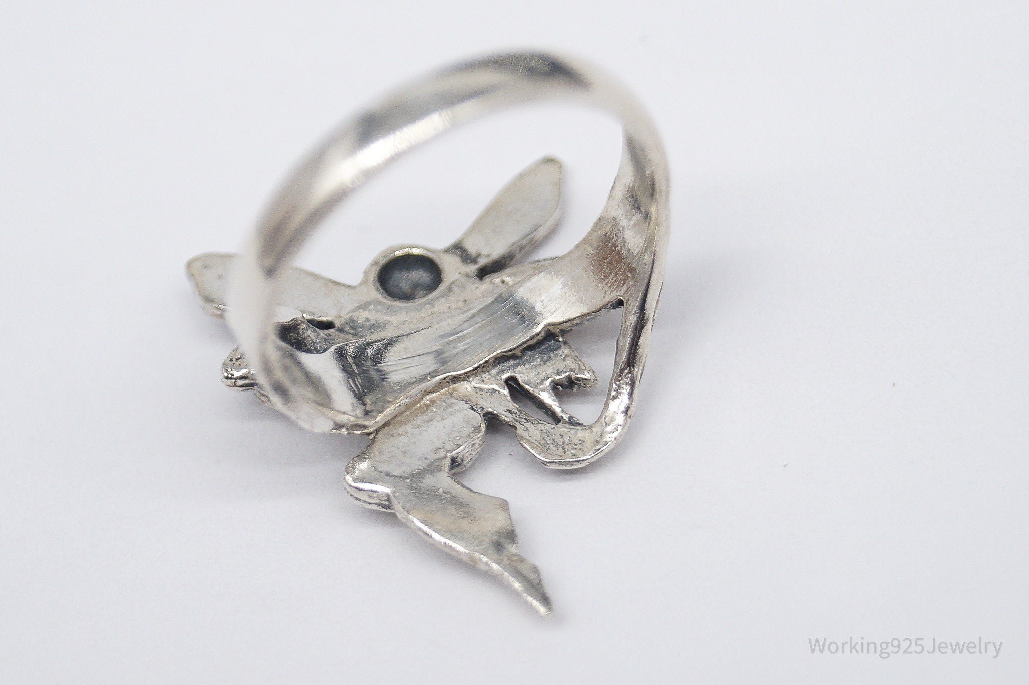 Vintage Fairy Sterling Silver Ring - Size 4.75