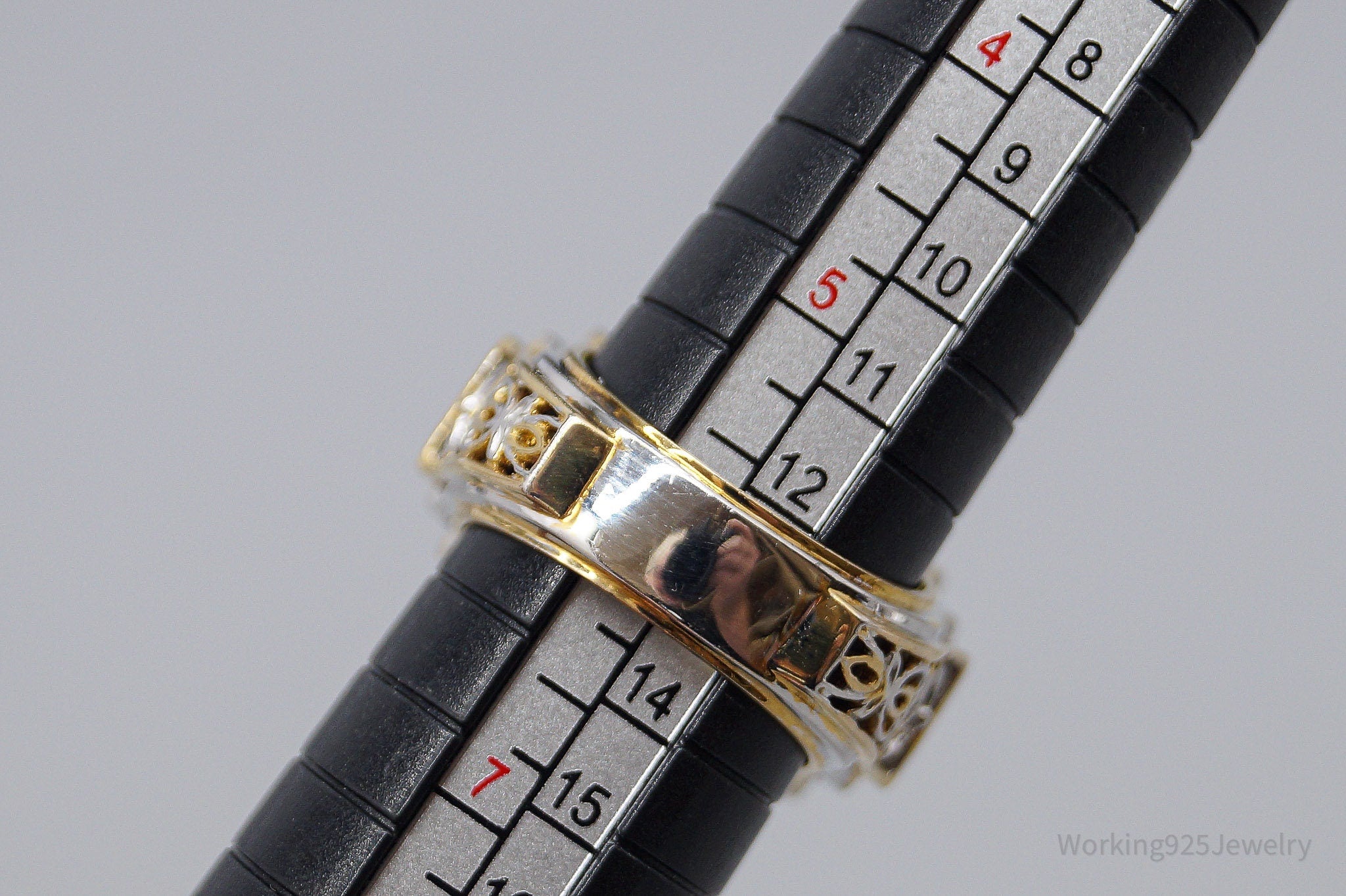 Michael Valitutti Ouro Verde Chrome Diopside Gold Sterling Silver Ring - Size 6