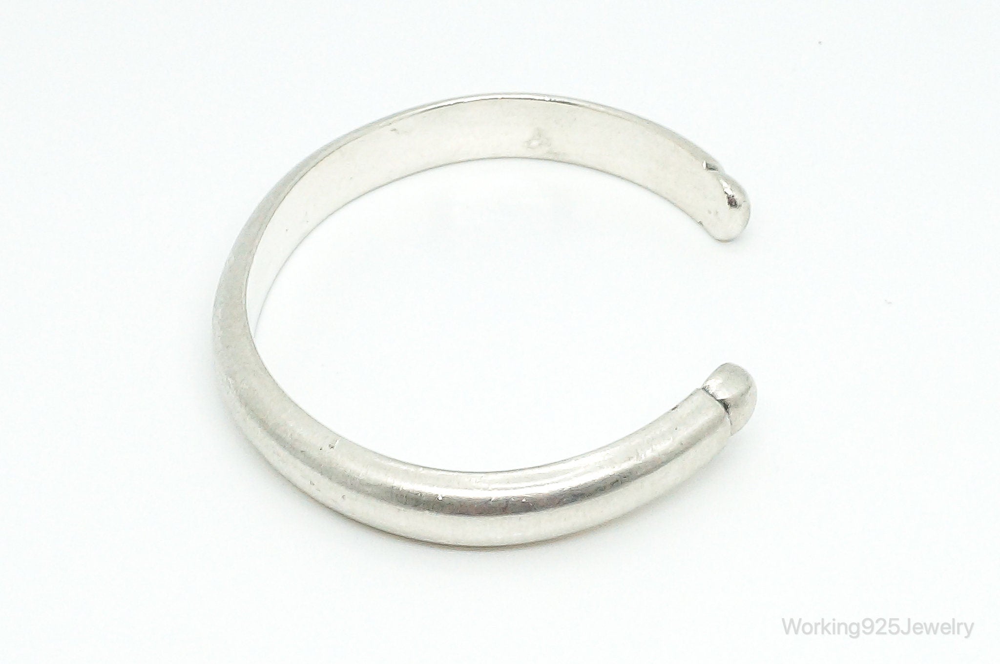 Vintage Modern Handmade Sterling Silver Cuff Bracelet