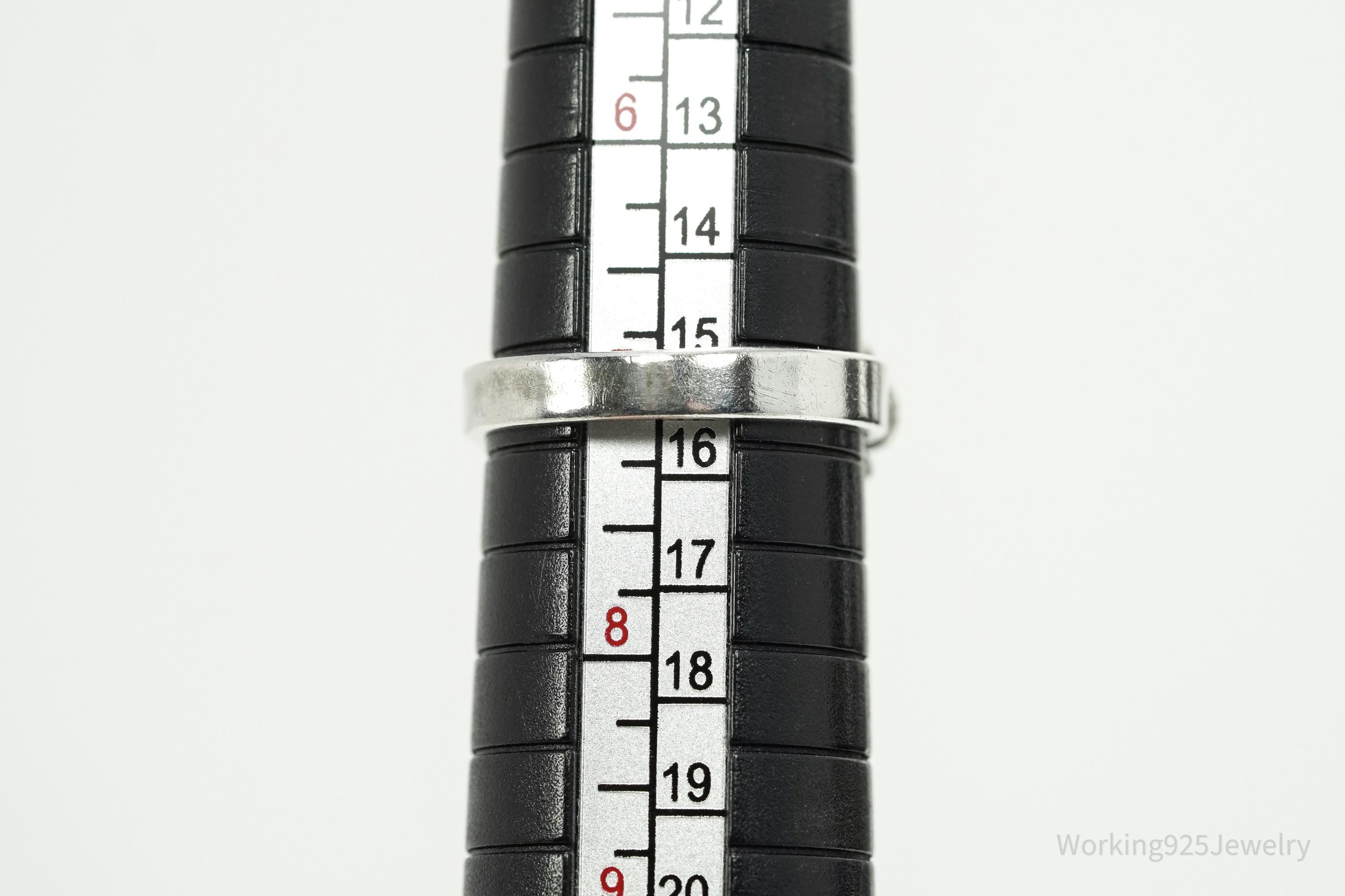 Vintage Native American Turquoise Sterling Silver Ring - Size 7